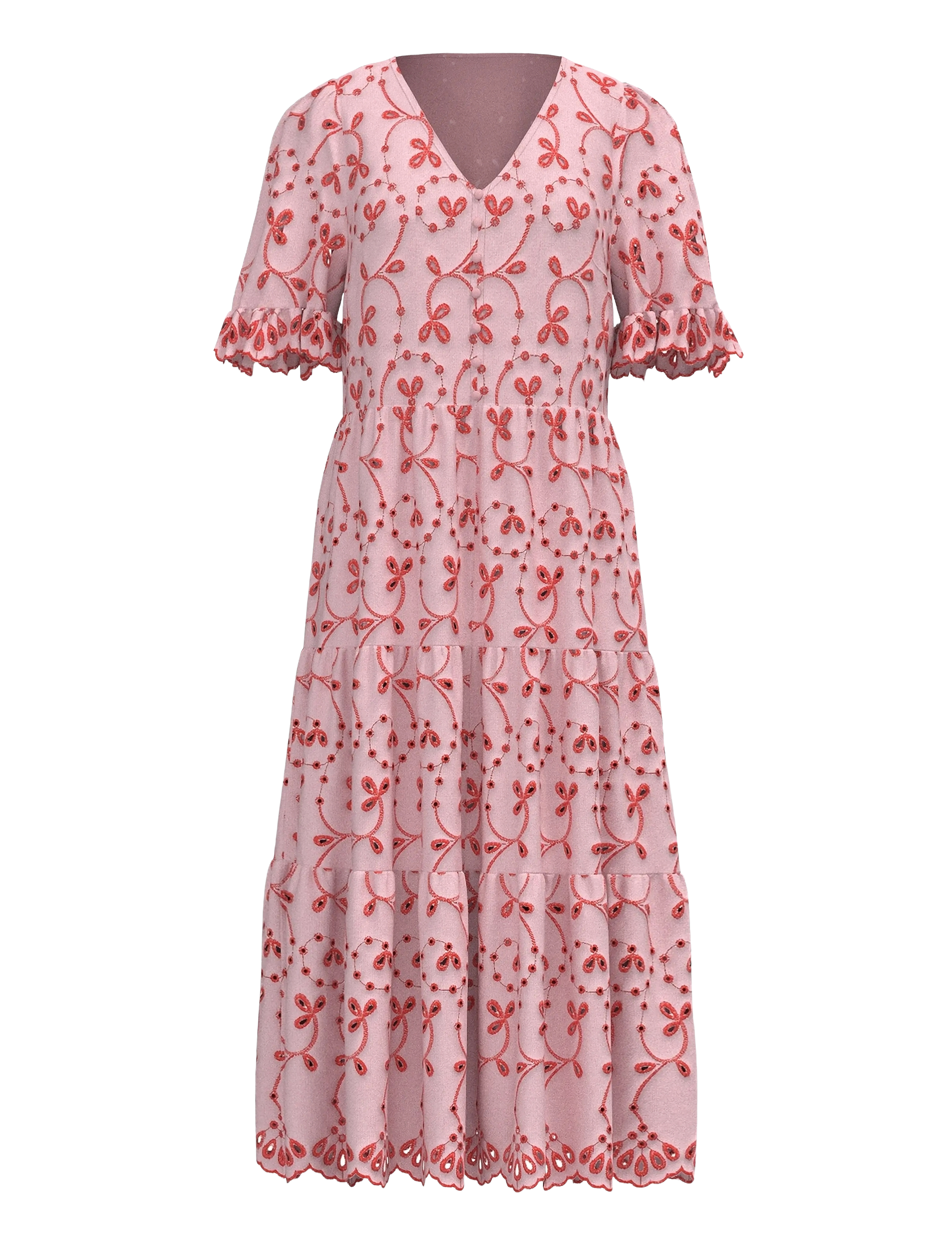YAS YASKANIKKA 2/4 CONTRAST MIDI DRESS S. - Kjoler - CORAL BLUSH / pink/rose