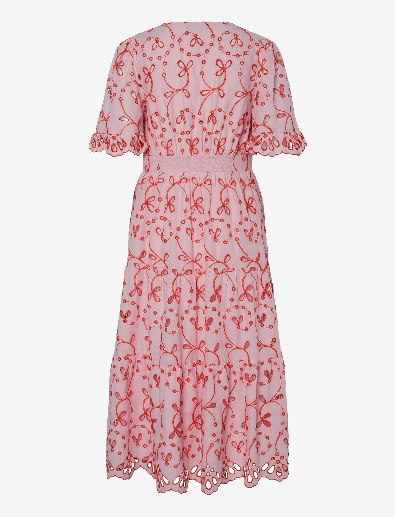 YAS - YASKANIKKA 2/4 CONTRAST MIDI DRESS S. - sommerkjoler - coral blush - 1