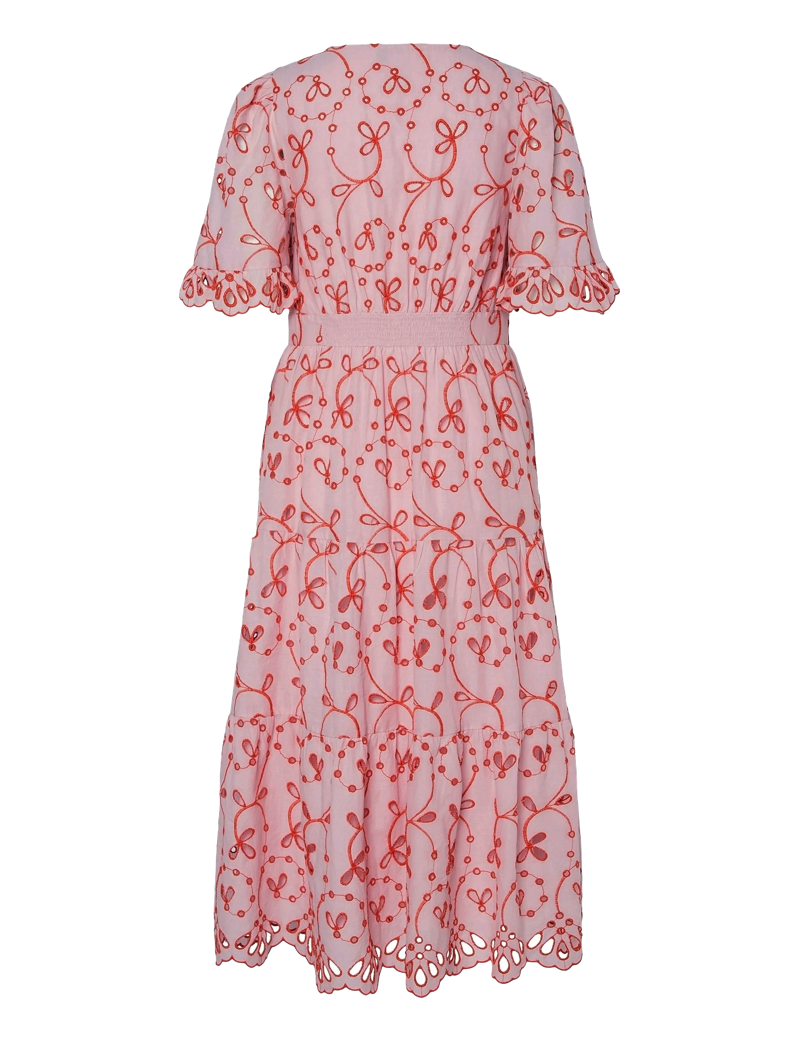 YAS - YASKANIKKA 2/4 CONTRAST MIDI DRESS S. - sommarklänningar - coral blush - 2