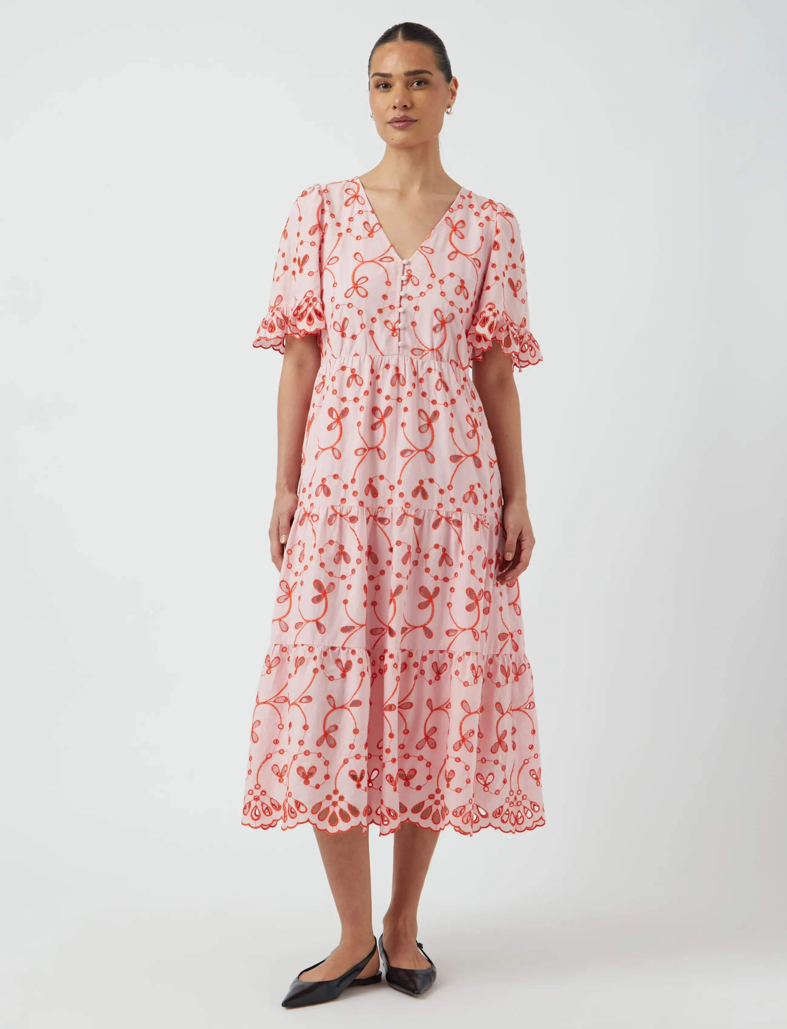 YAS YASKANIKKA 2/4 CONTRAST MIDI DRESS S. - Dresses - CORAL BLUSH / pink/rose