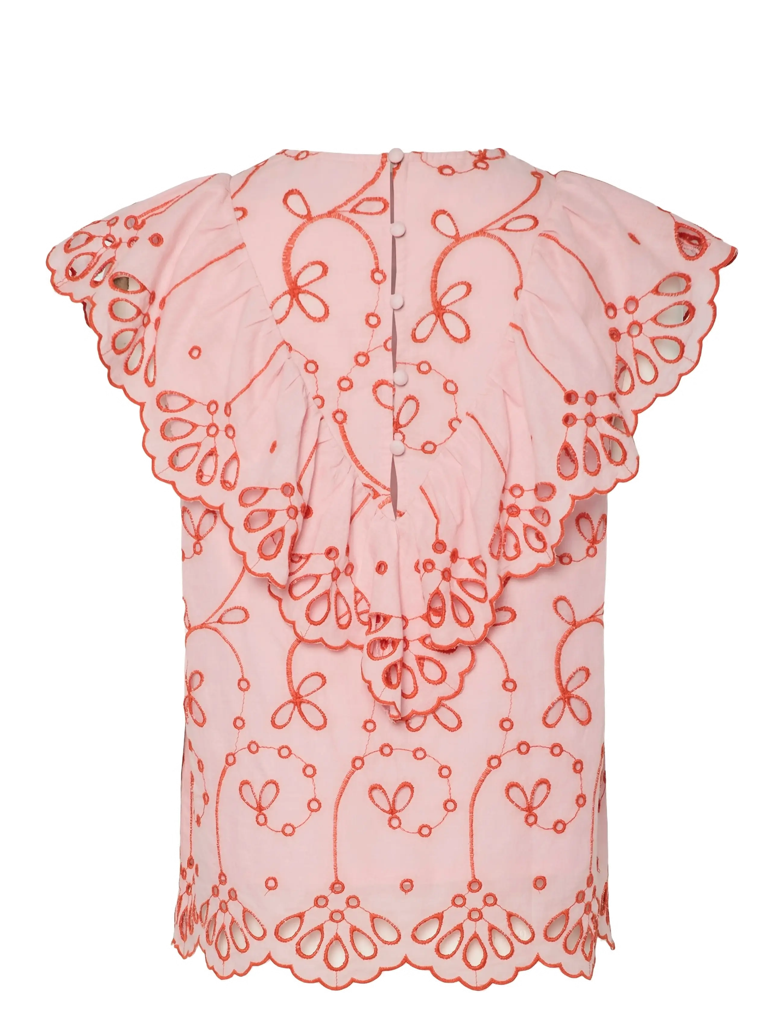 YAS - YASKANIKKA SL CONTRAST TOP S. - sleeveless blouses - coral blush - 2