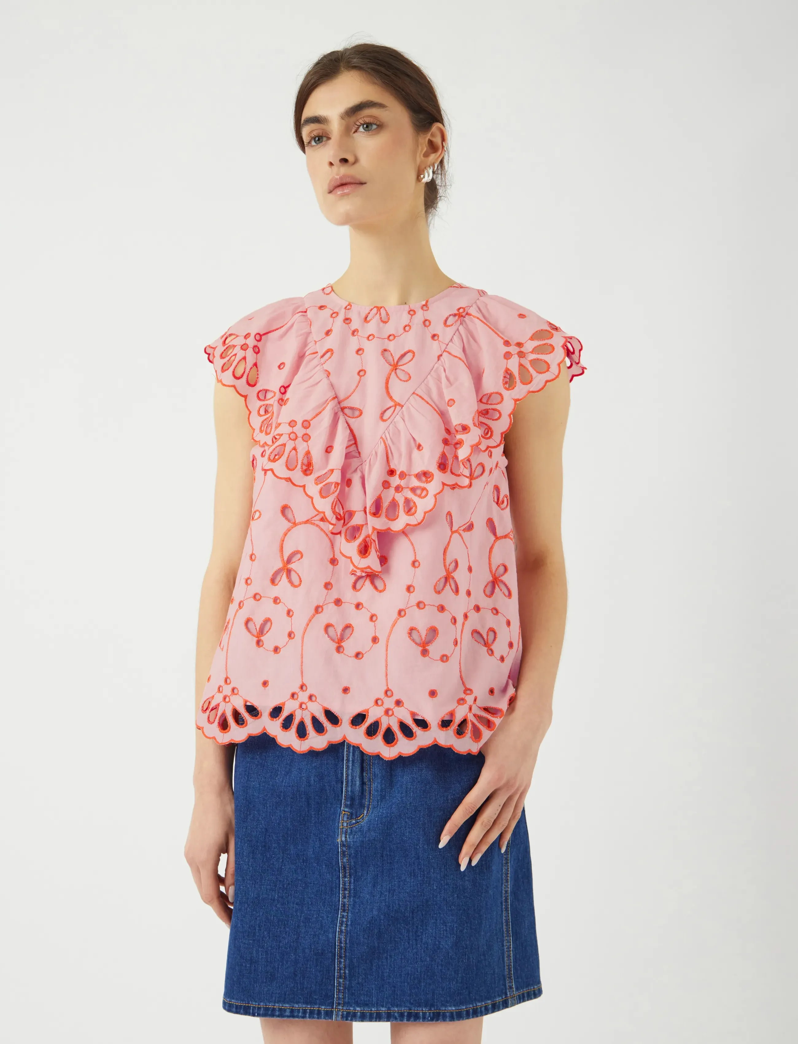 YAS kanikka Sl Contrast Top S., 40, Blouses, Rosa - Sleeveless, Frauen