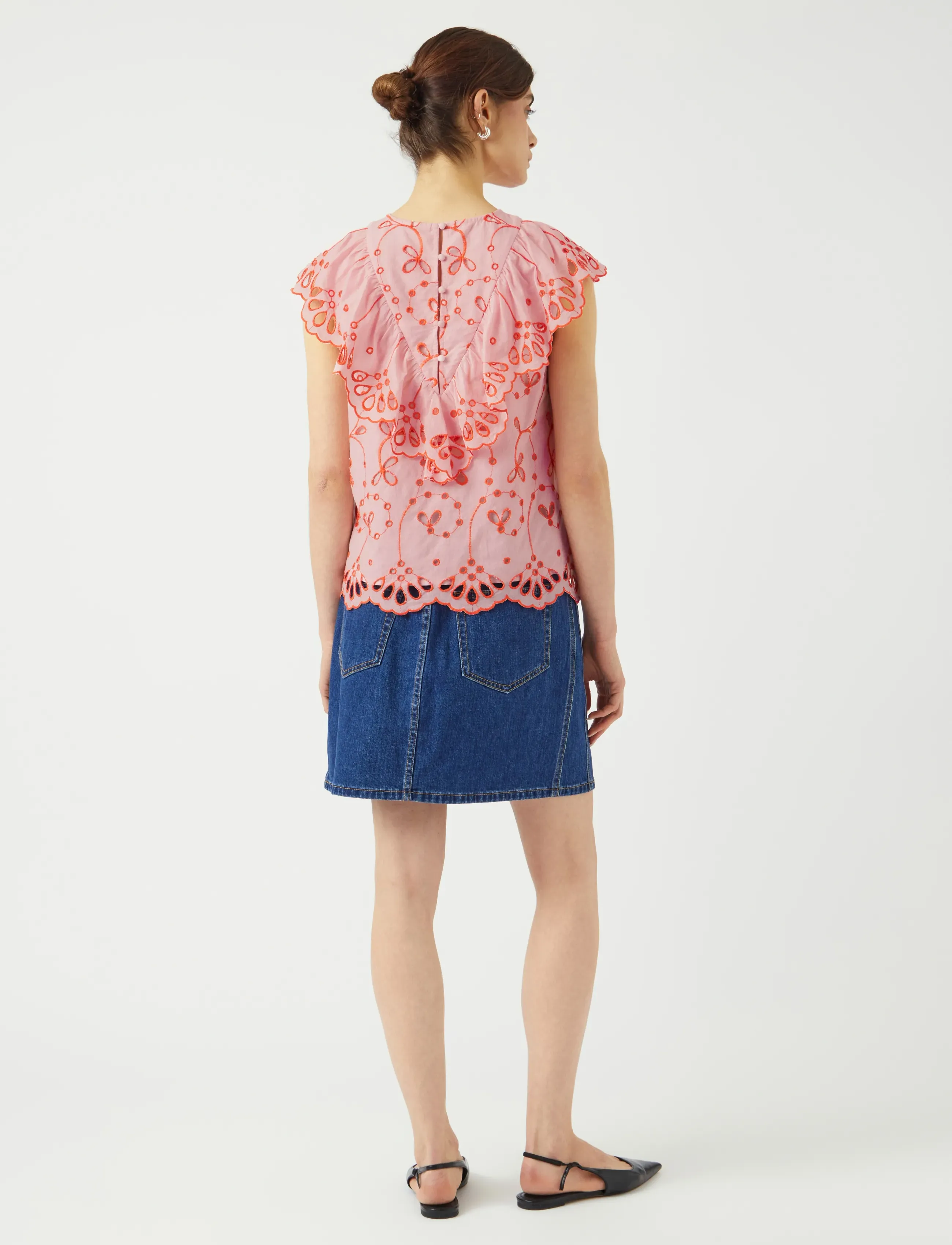 YAS - YASKANIKKA SL CONTRAST TOP S. - sleeveless blouses - coral blush - 3