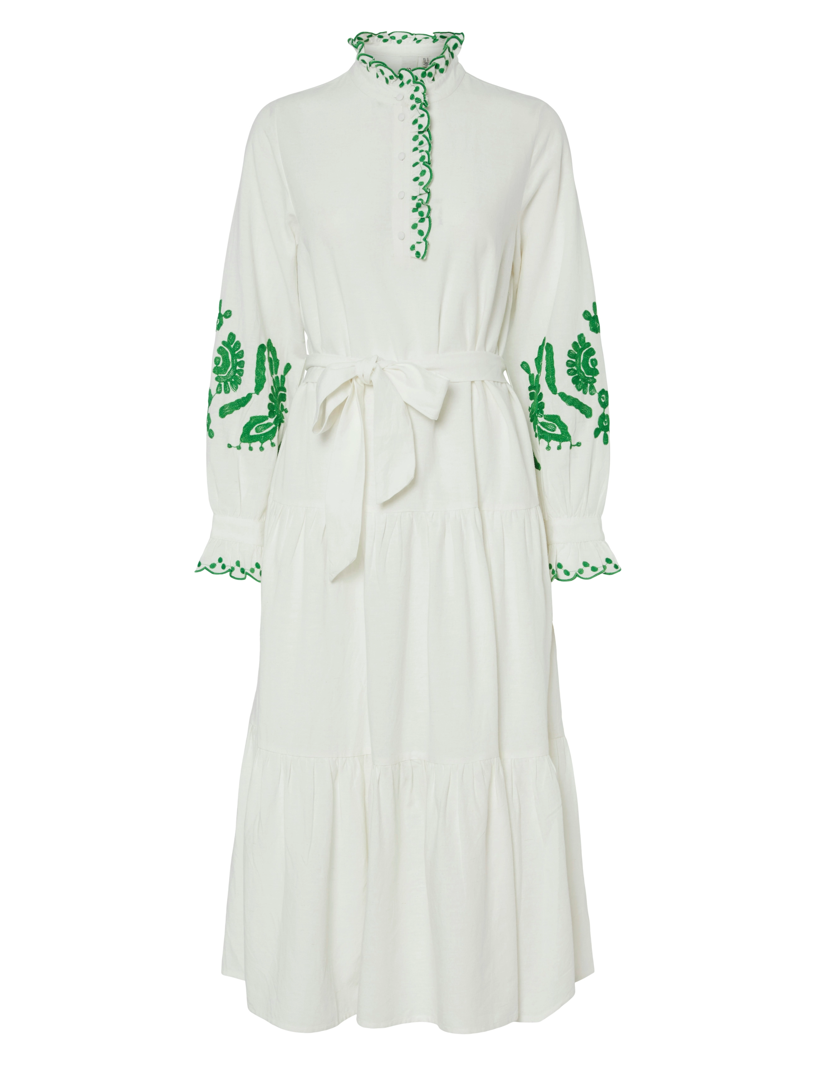 YASBRIMU LS LONG DRESS - STAR WHITE