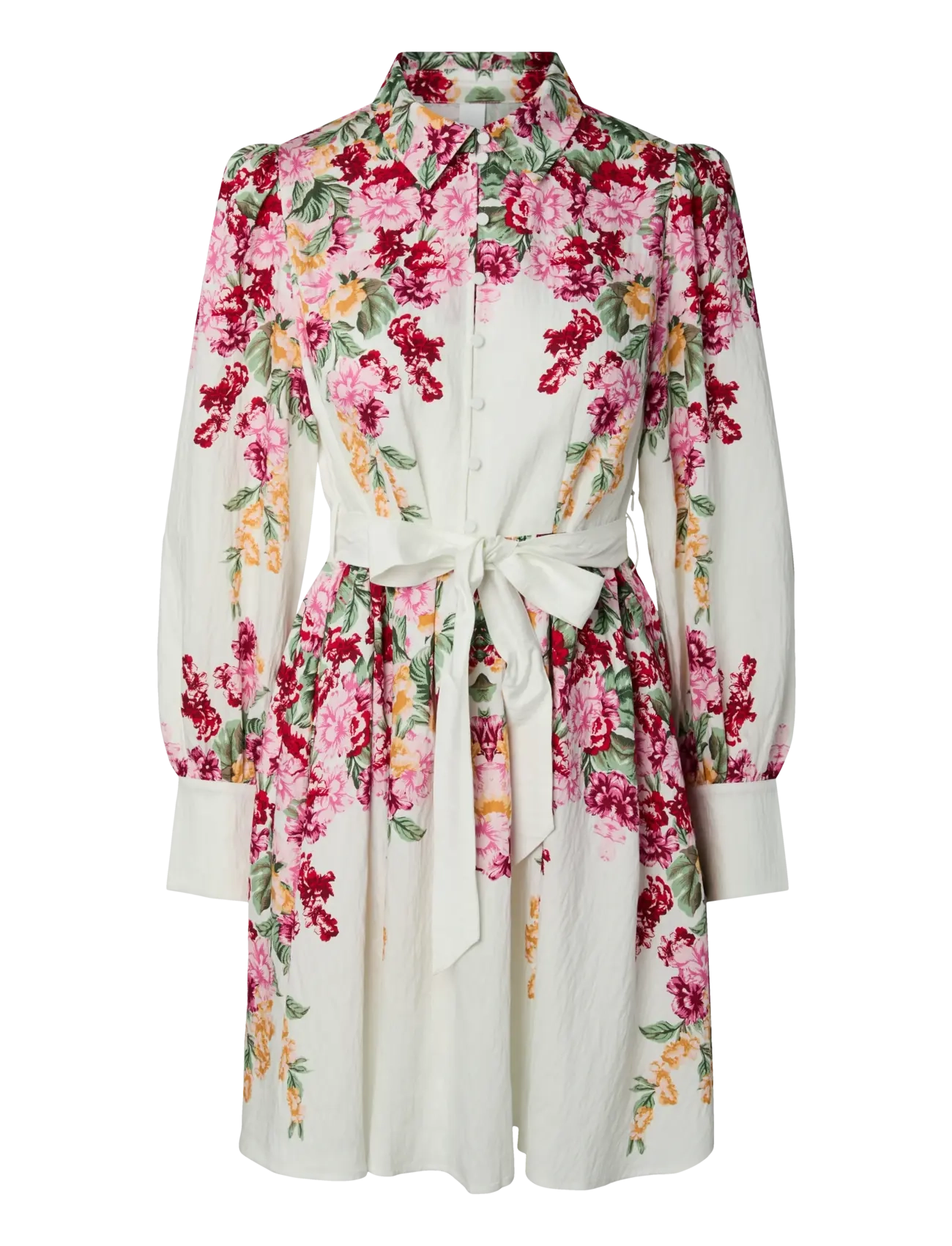 YAS YASROSIE LS DRESS S. - EX - Särkkleidid - BIRCH / white