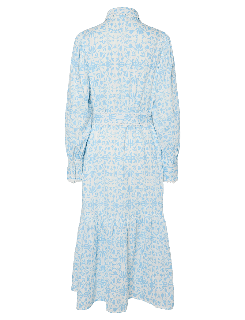 YAS - YASVIPS LS LONG SHIRT DRESS S. - särkkleidid - clear sky - 1