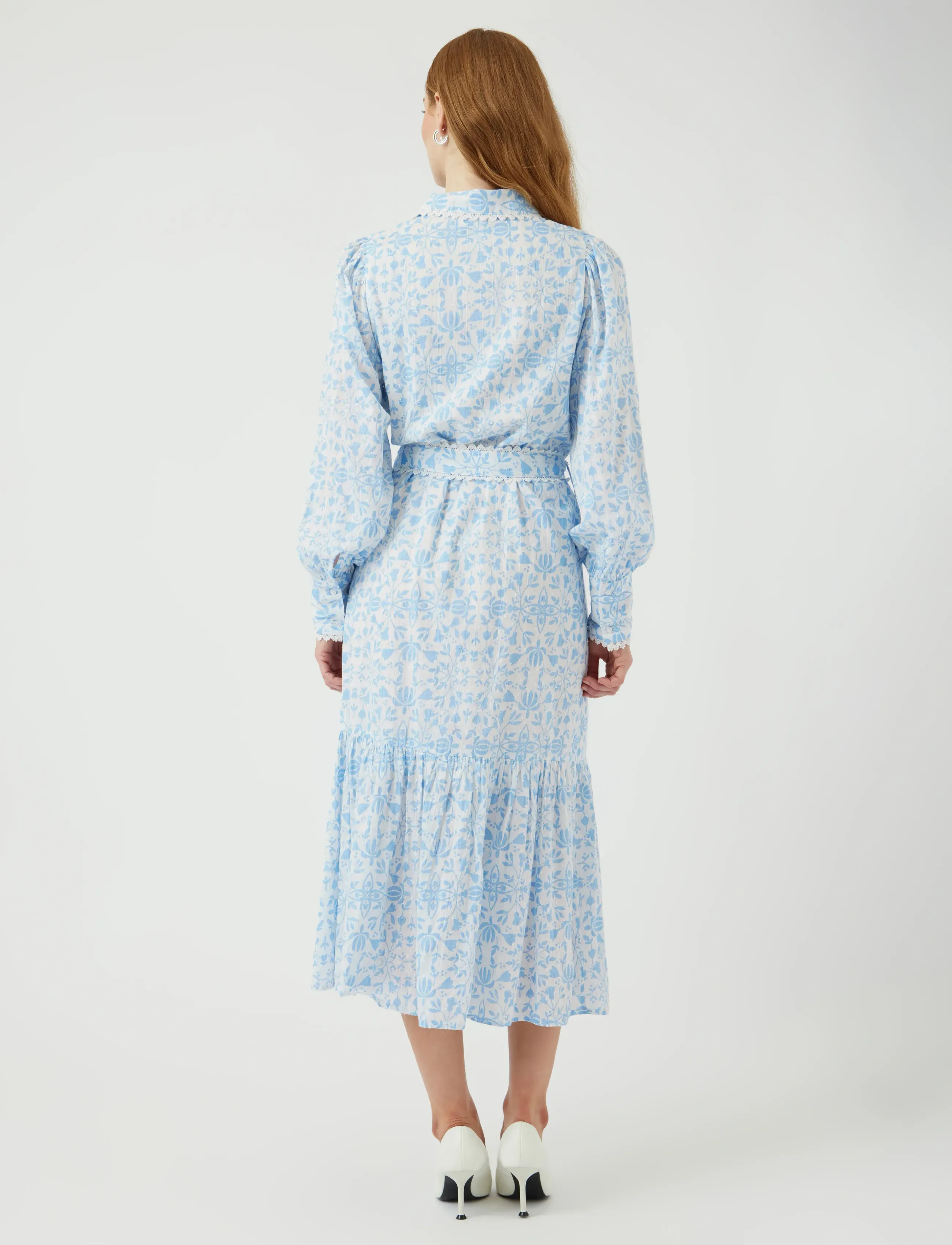 YAS - YASVIPS LS LONG SHIRT DRESS S. - skjortekjoler - clear sky - 3