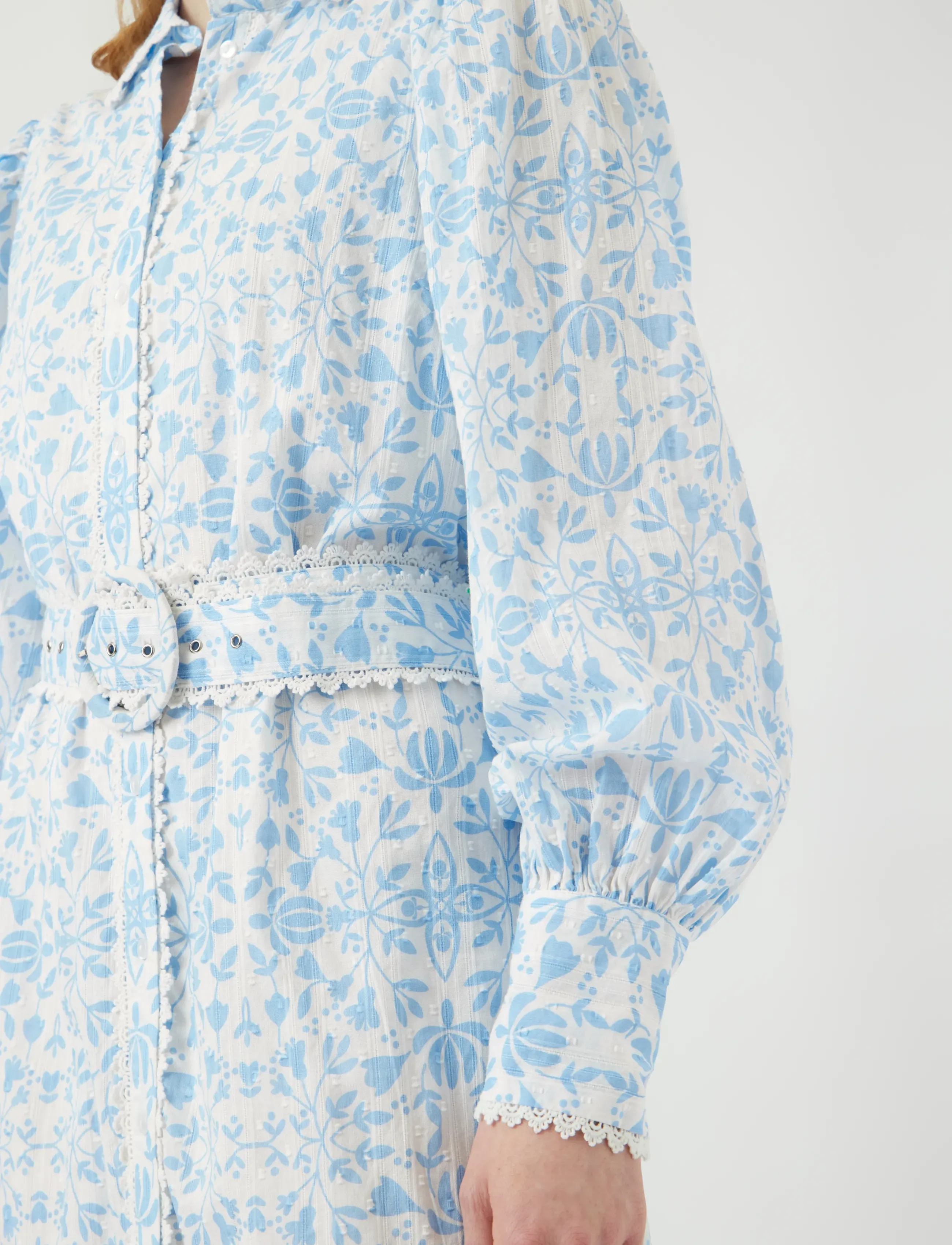 YAS - YASVIPS LS LONG SHIRT DRESS S. - skjortekjoler - clear sky - 5