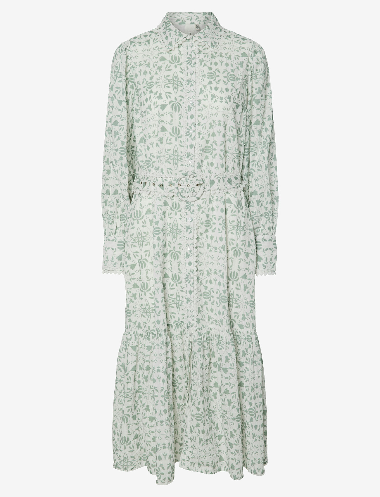 YAS - YASVIPS LS LONG SHIRT DRESS S. - shirt dresses - iceberg green - 0