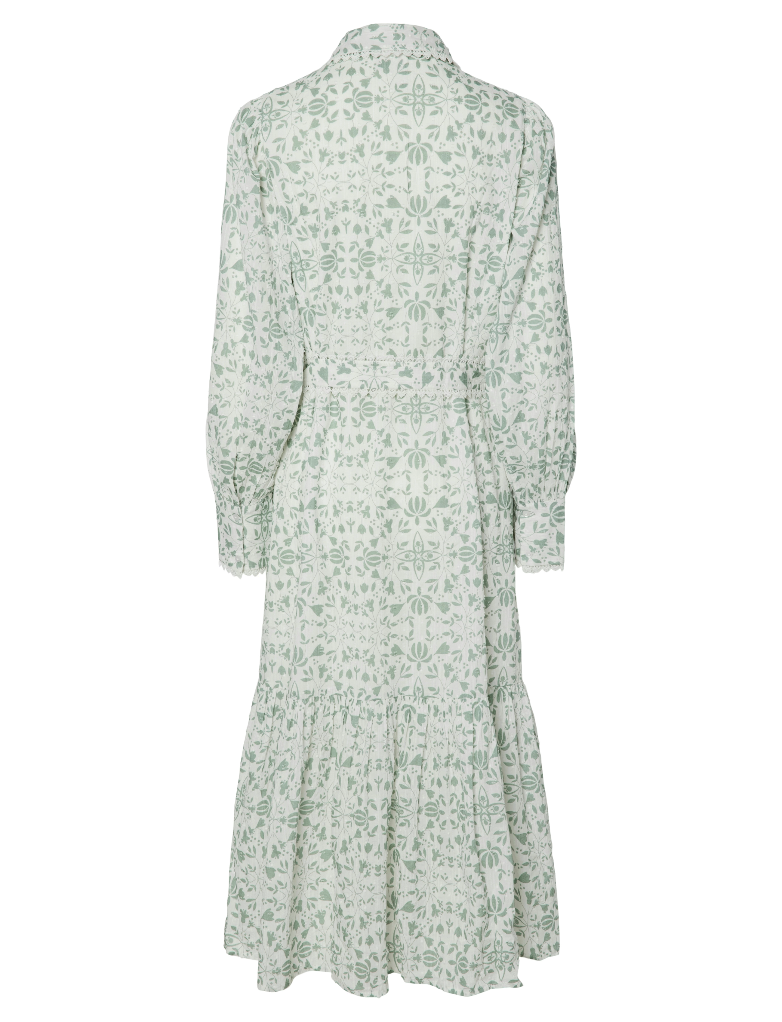 YAS - YASVIPS LS LONG SHIRT DRESS S. - paitamekot - iceberg green - 1