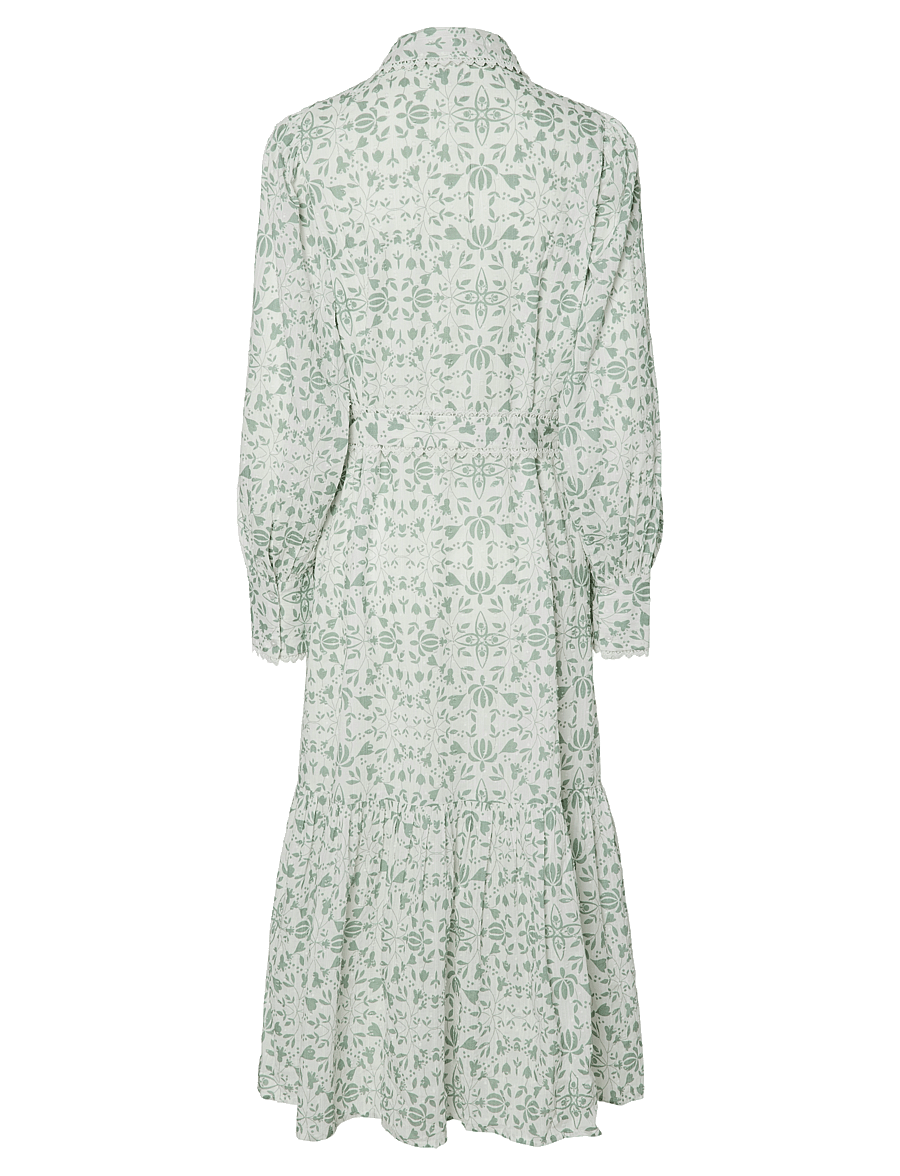 YAS - YASVIPS LS LONG SHIRT DRESS S. - paitamekot - iceberg green - 1