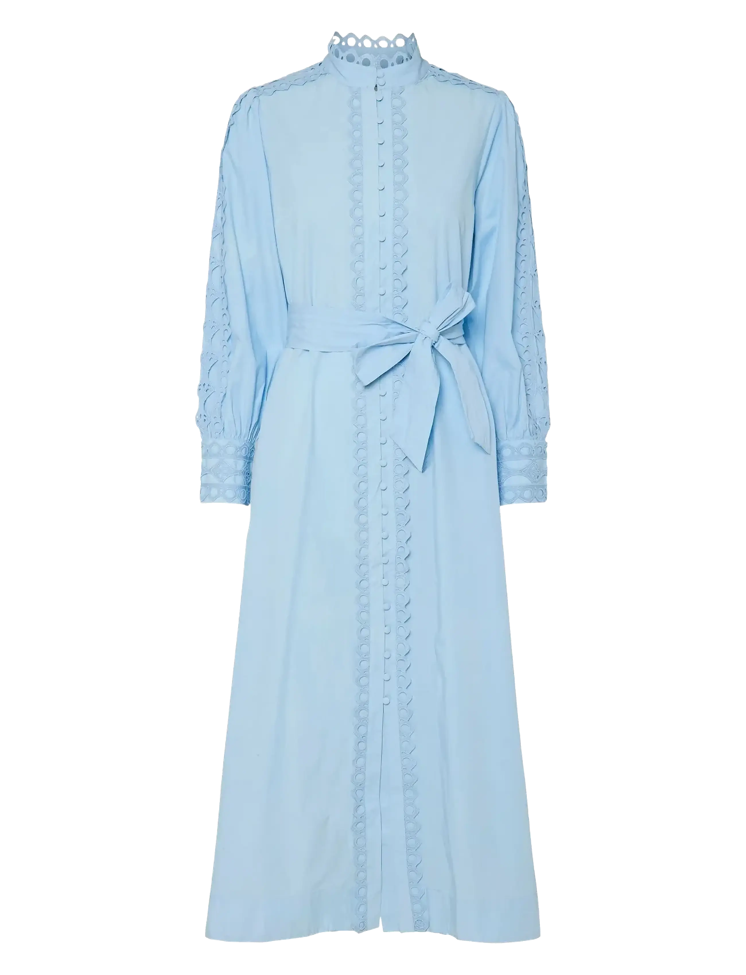 YAS YASYAMINA LS LONG SHIRT DRESS S. - Y.A.S - CLEAR SKY / blue