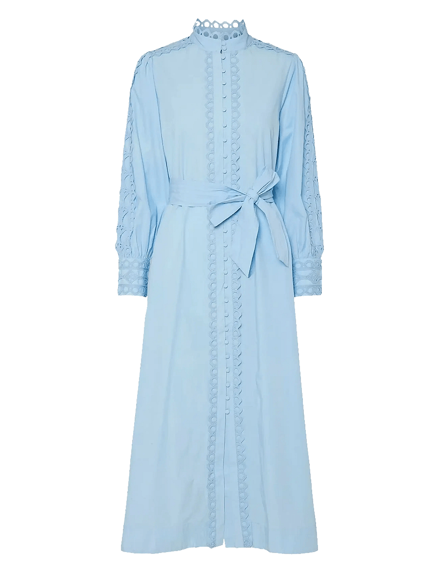 YAS - YASYAMINA LS LONG SHIRT DRESS S. - konfirmationstøj - clear sky - 0