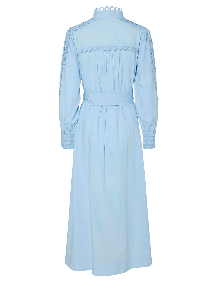 YAS - YASYAMINA LS LONG SHIRT DRESS S. - konfirmationstøj - clear sky - 1