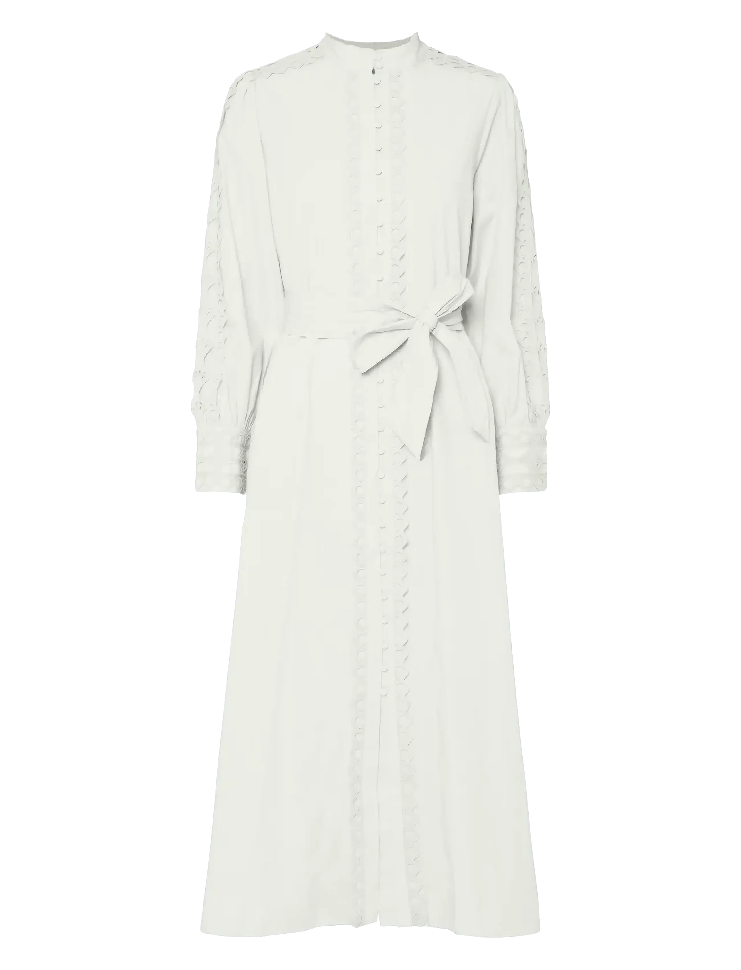 YAS Yasyamina Ls Long Shirt Dress S., 36, White, Kjoler > Maxikjole, Dame