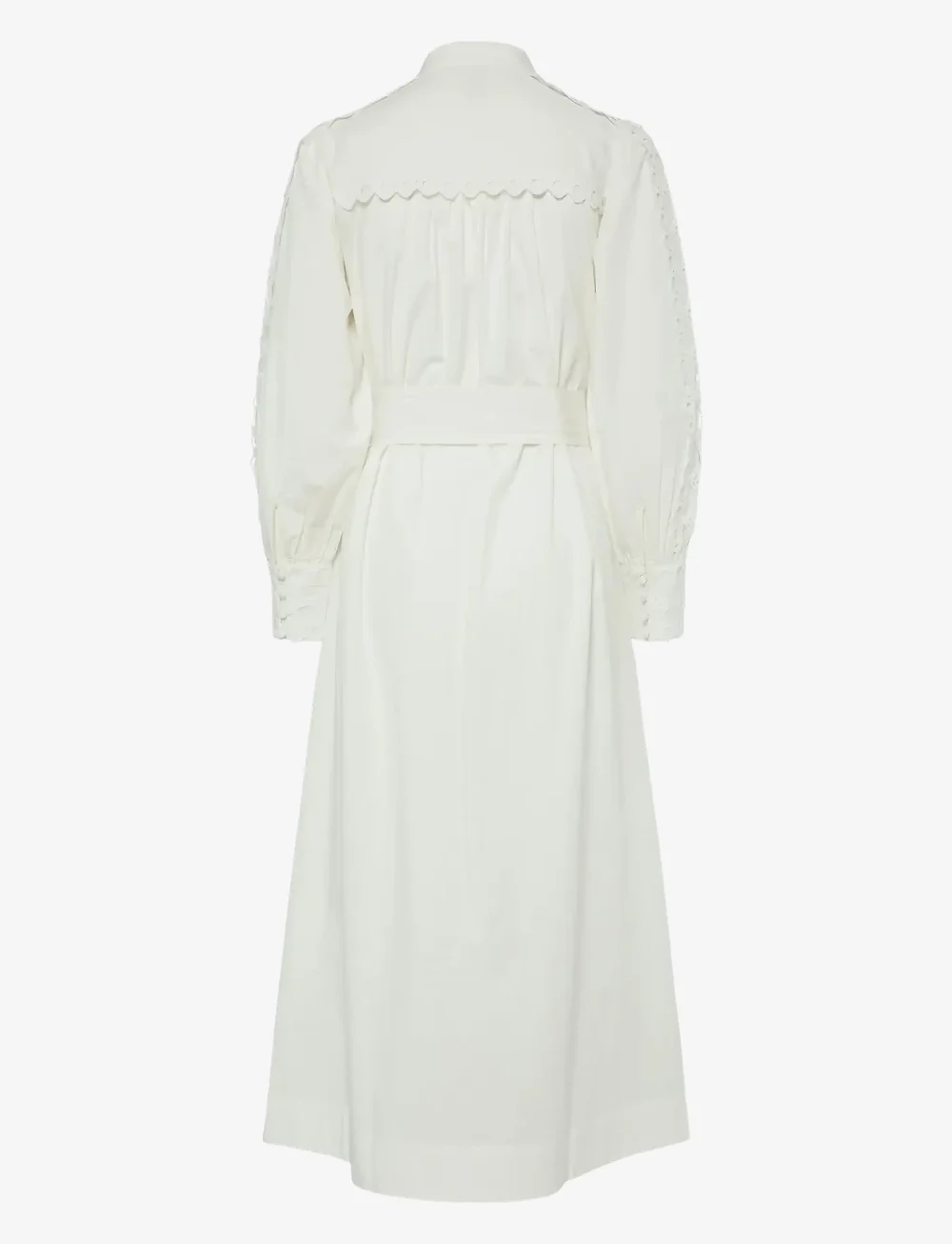 YAS - YASYAMINA LS LONG SHIRT DRESS S. - särkkleidid - star white - 1