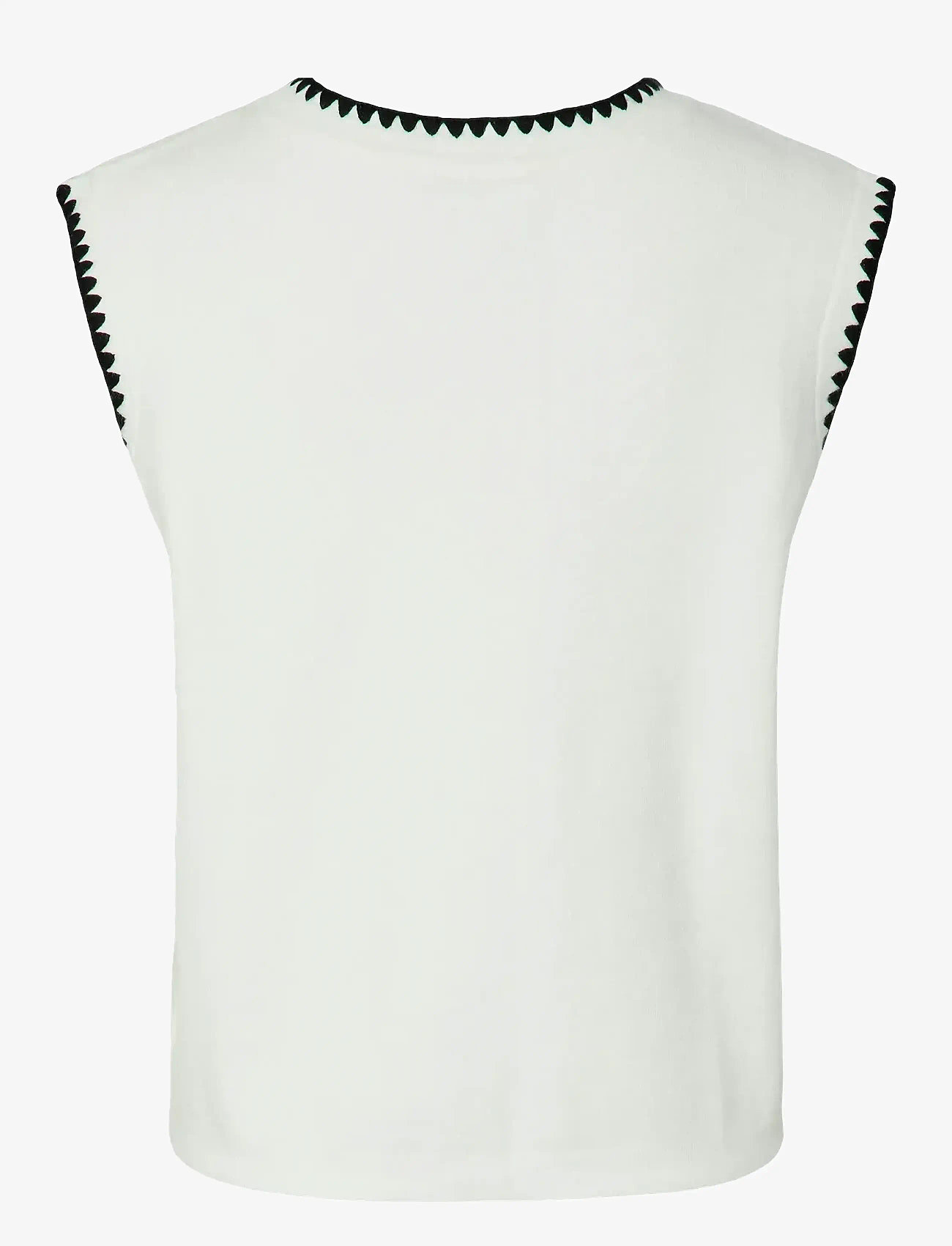 YAS - YASCONTRA SL KNIT VEST S. - gestrickte westen - star white - 1