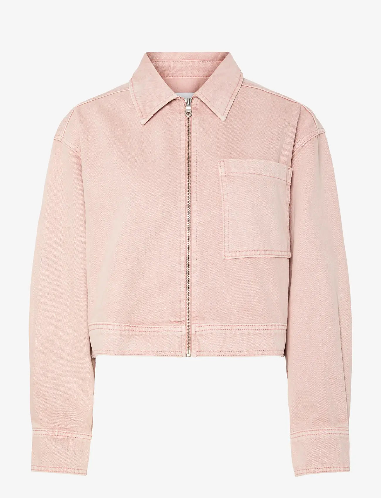 YAS - YASSUN LS CROP DENIM JACKET S. - FEST - forårsjakker - zephyr - 1