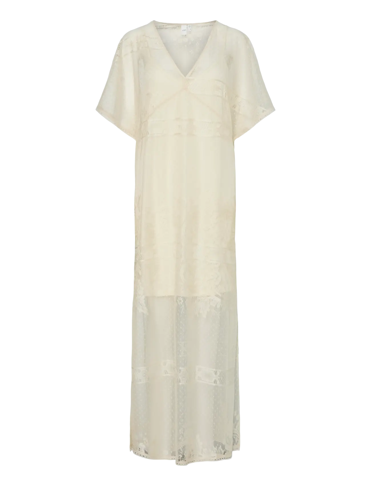 YAS YASNINDA SS KAFTAN DRESS - FEST - Maxi kjoler - BIRCH / cream