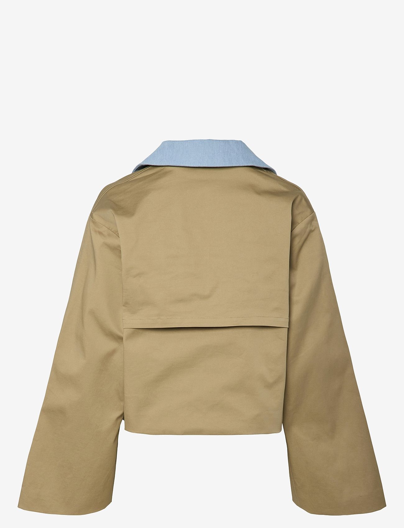 YAS - YASTRENCHY LS SHORT TRENCHCOAT - efterårsjakker - travertine - 1