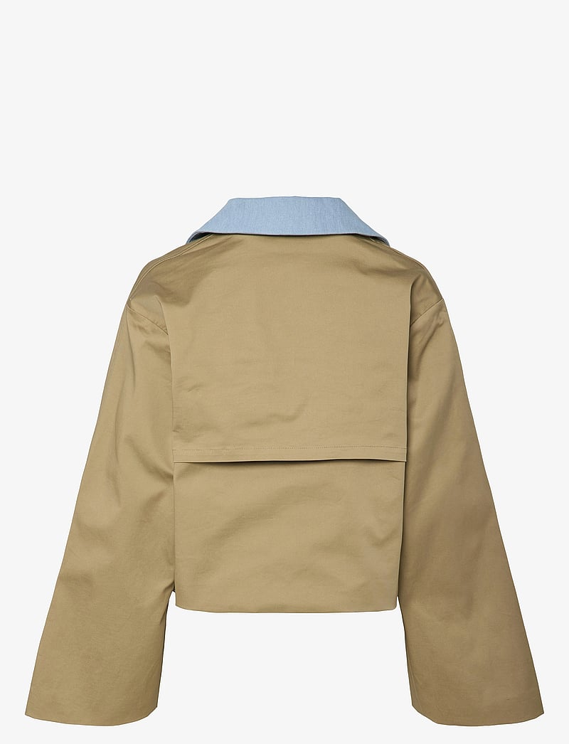 YAS - YASTRENCHY LS SHORT TRENCHCOAT - travertine - 1