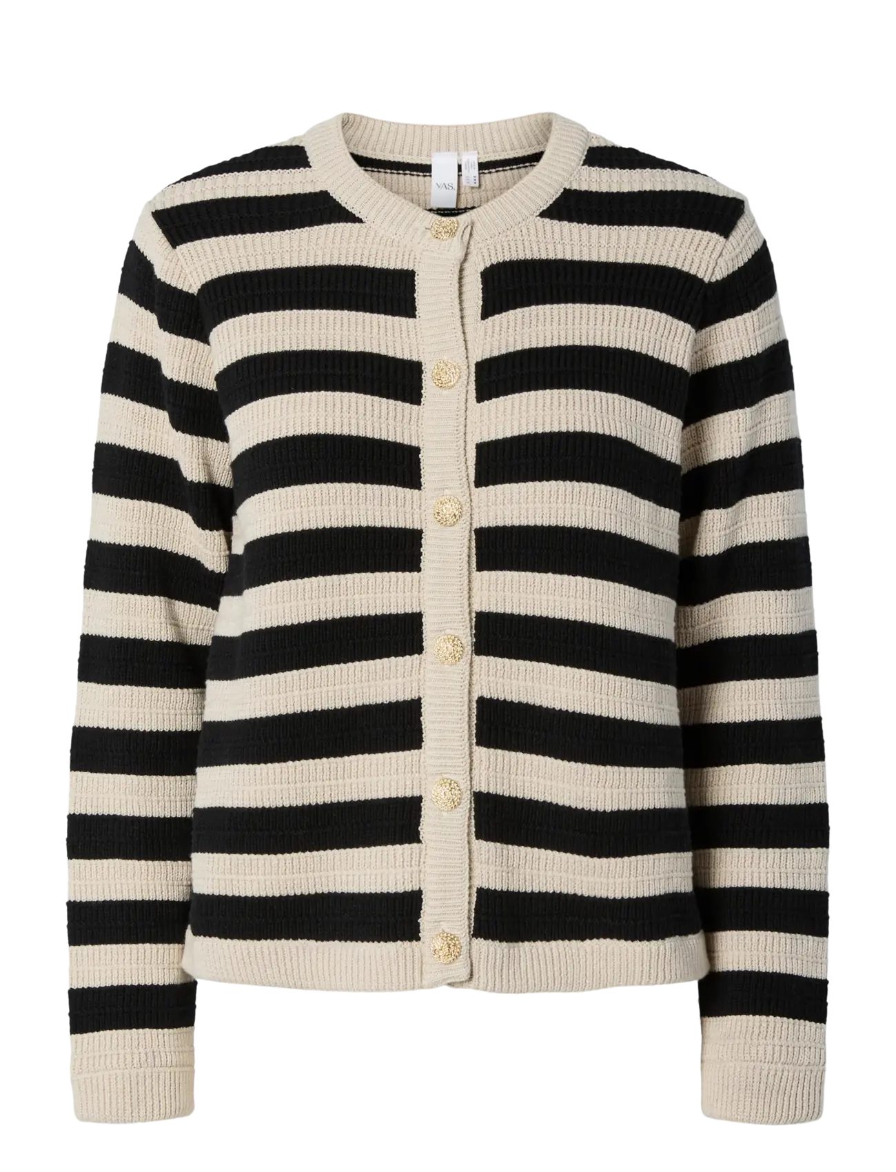YAS YASSIRONI LS KNIT CARDIGAN S. NOOS - Cardigans - BIRCH / black