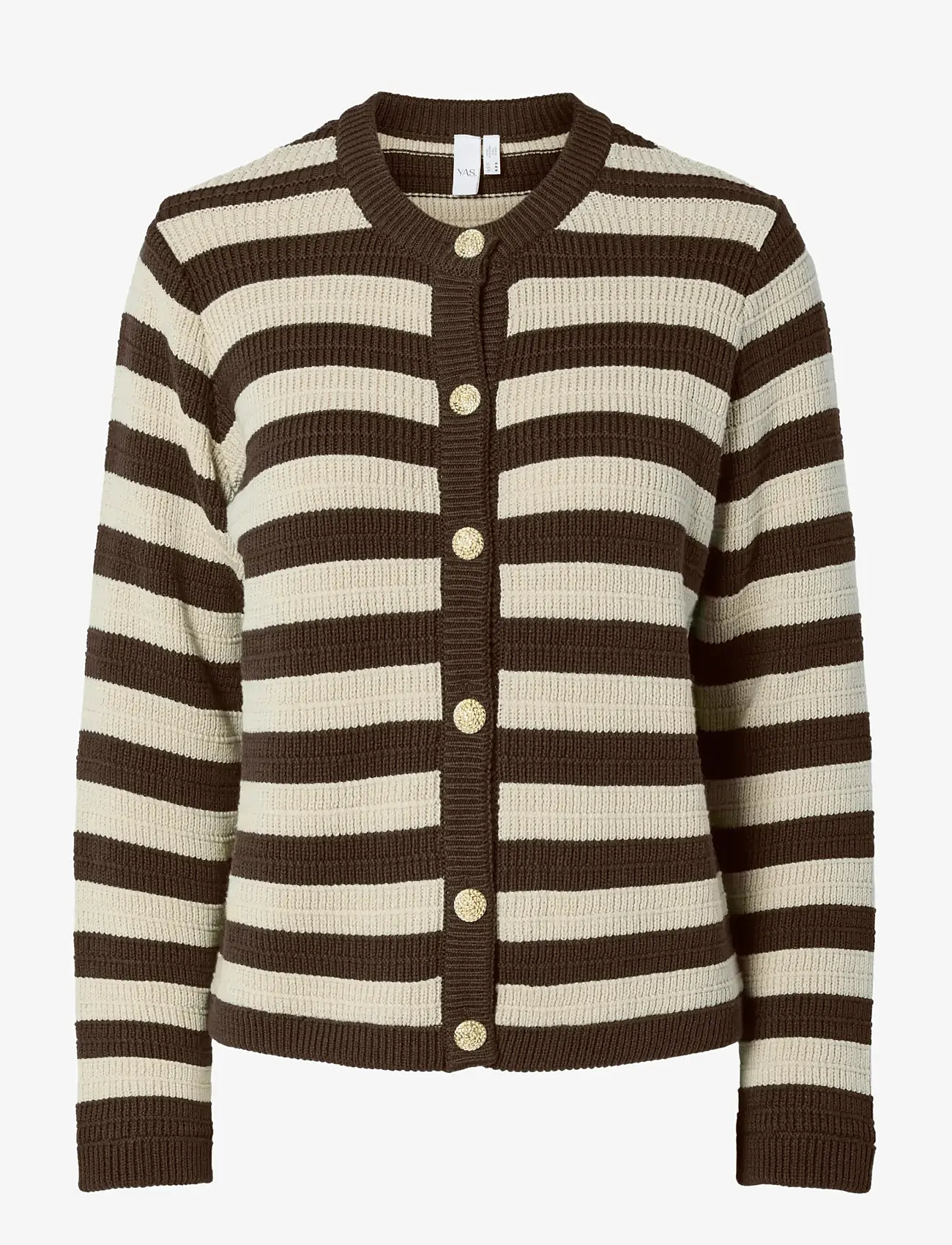 YAS - YASSIRONI LS KNIT CARDIGAN S. NOOS - cardigans - chocolate brown - 1