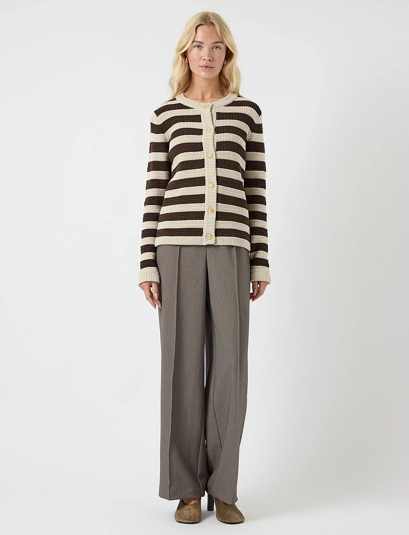 YAS - YASSIRONI LS KNIT CARDIGAN S. NOOS - cardigans - chocolate brown - 4