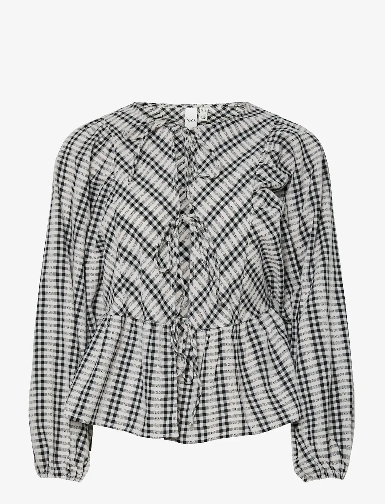 YAS - YASCELLI LS TIE TOP - langærmede bluser - black - 1