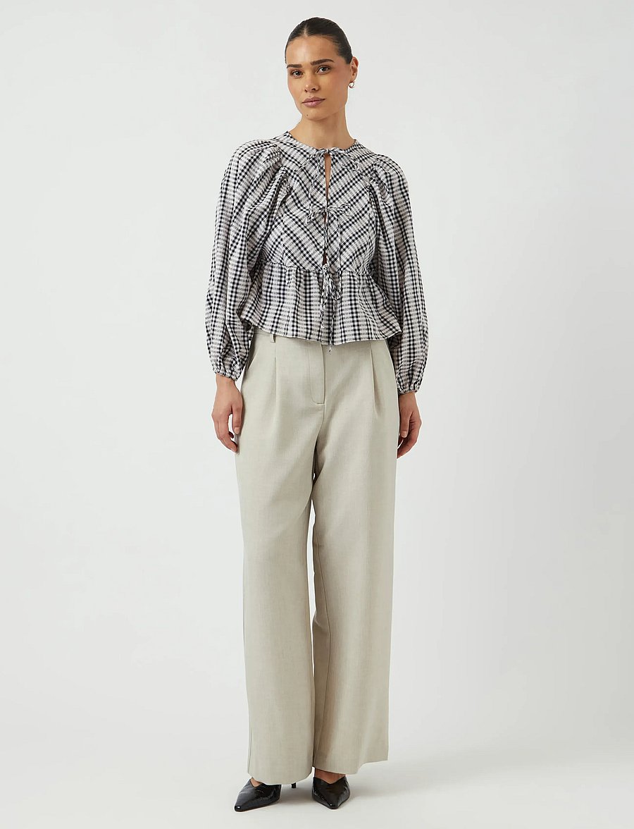 YAS - YASCELLI LS TIE TOP - langärmelige blusen - black - 0
