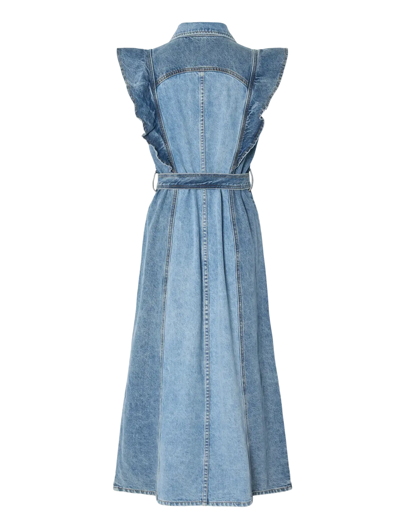 YAS - YASCAWI SL DENIM LONG DRESS S. - overhemdjurken - medium blue denim - 2