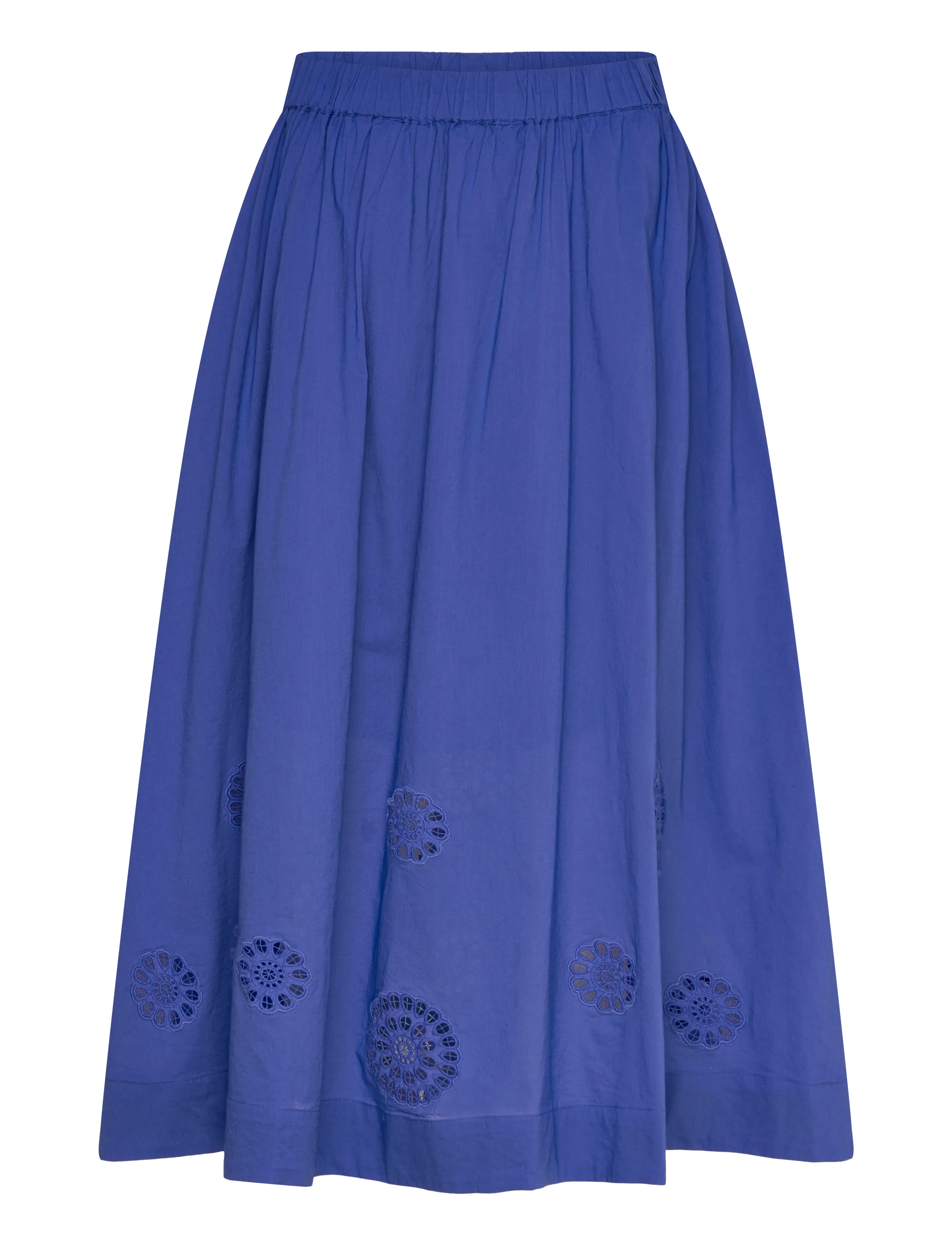 YAS ramy Hw Ankle Skirt S., Kvinder, Højtaljet Udskåret Ankel Nederdel, Blå, Str: 40