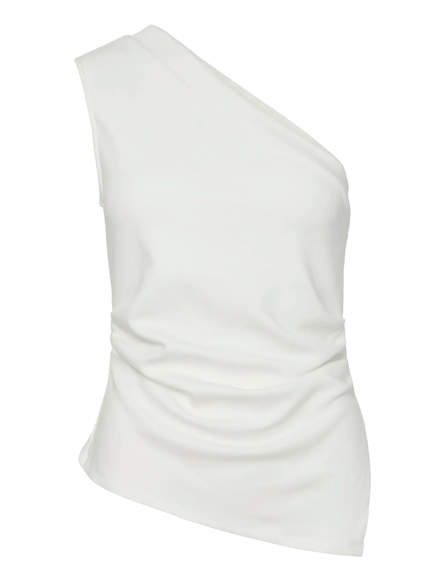 YAS - YASVENICE ONE SHOULDER TOP - Ärmellose tops - star white - 1