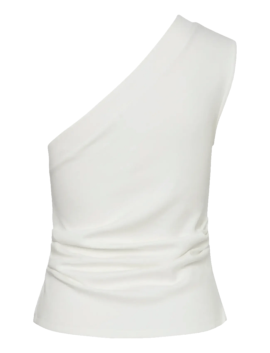 YAS - YASVENICE ONE SHOULDER TOP - Ärmellose tops - star white - 2