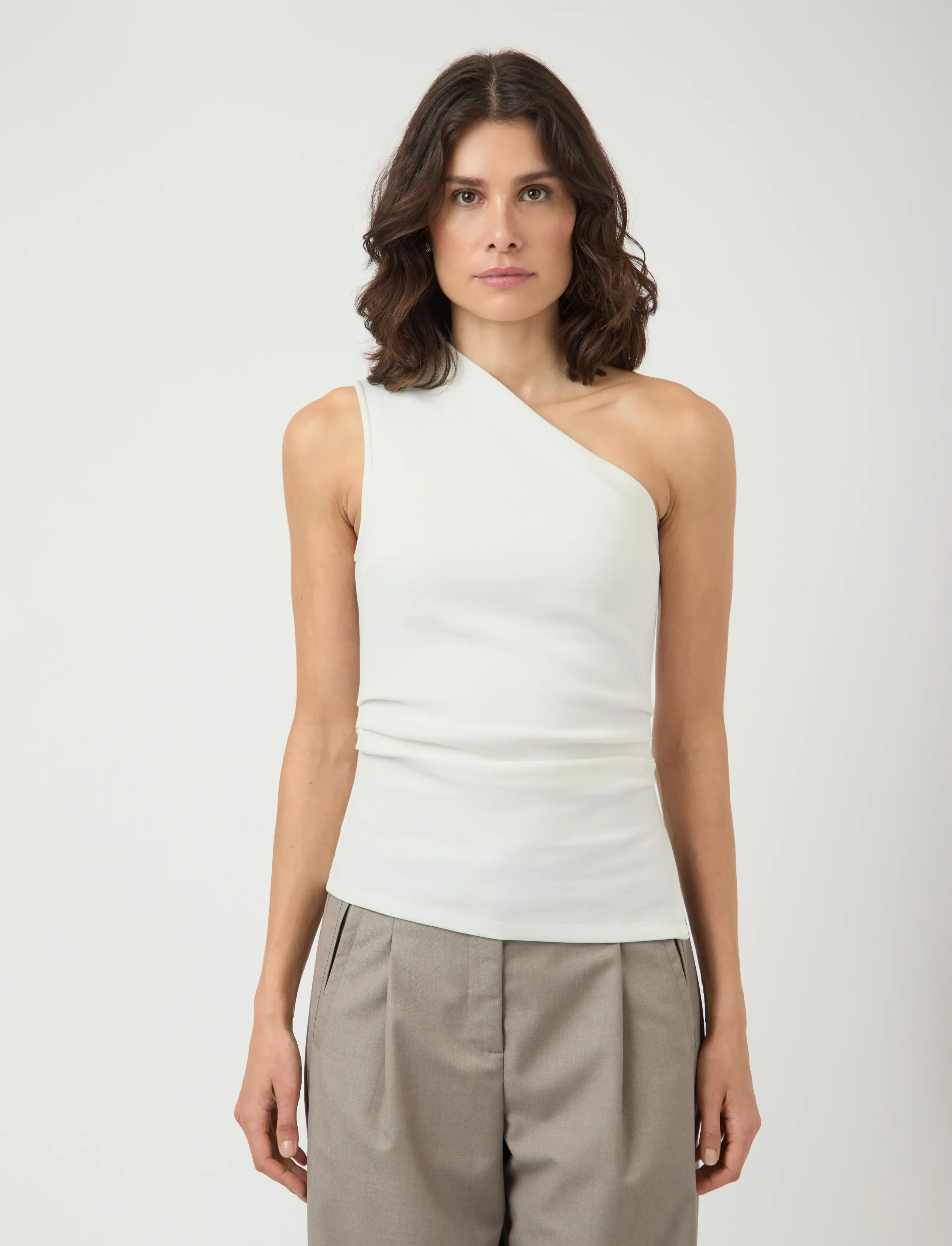YAS venice One Shoulder Top, Kvinder, En Skulder Top, Hvid, Str: XL