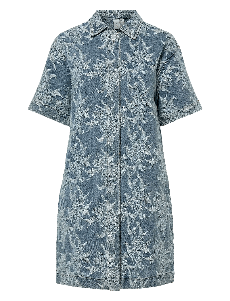YAS - YASFLAMERA SS DENIM SHIRT DRESS S. - hemdkleider - light blue denim - 0