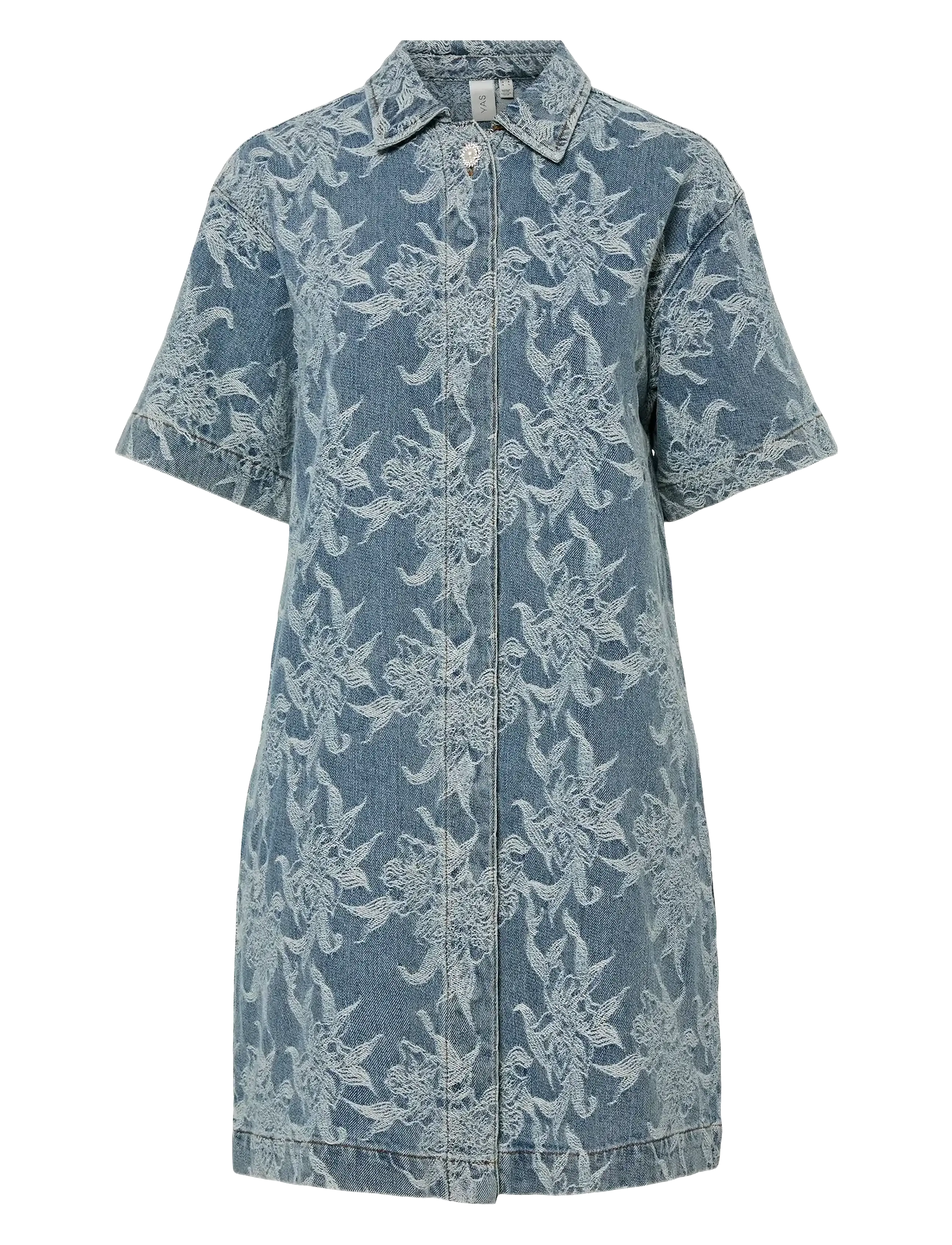 YAS YASFLAMERA SS DENIM SHIRT DRESS S. - Dames - LIGHT BLUE DENIM / blue
