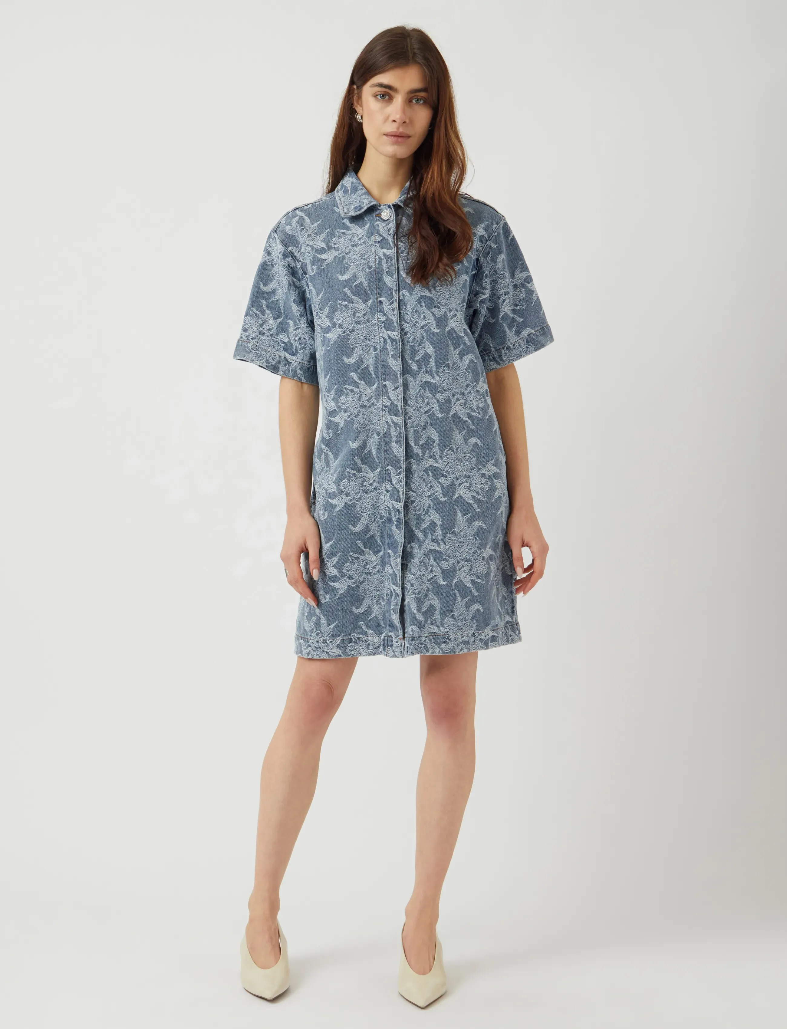 YAS - YASFLAMERA SS DENIM SHIRT DRESS S. - robes chemises - light blue denim - 4
