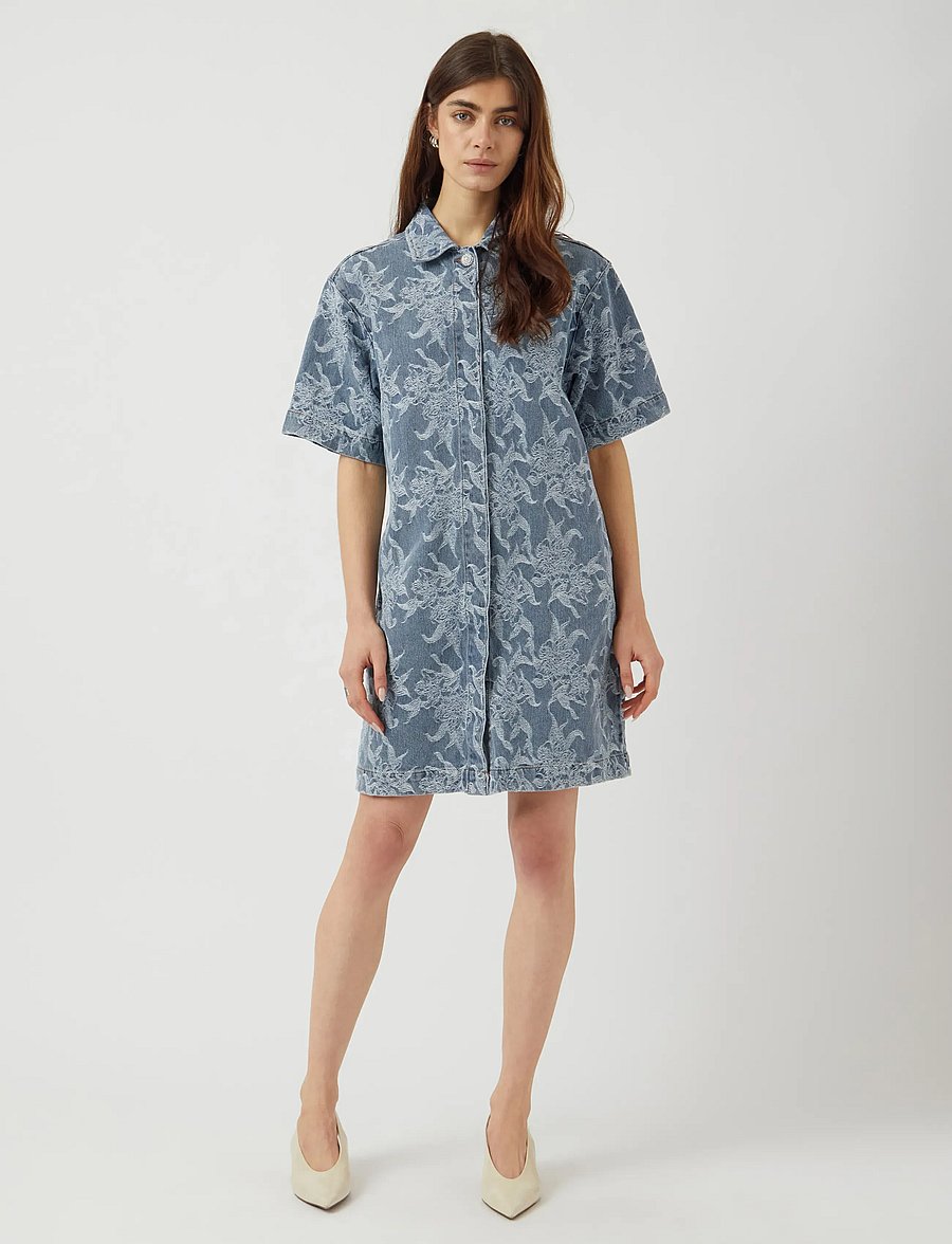 YAS - YASFLAMERA SS DENIM SHIRT DRESS S. - robes chemises - light blue denim - 4