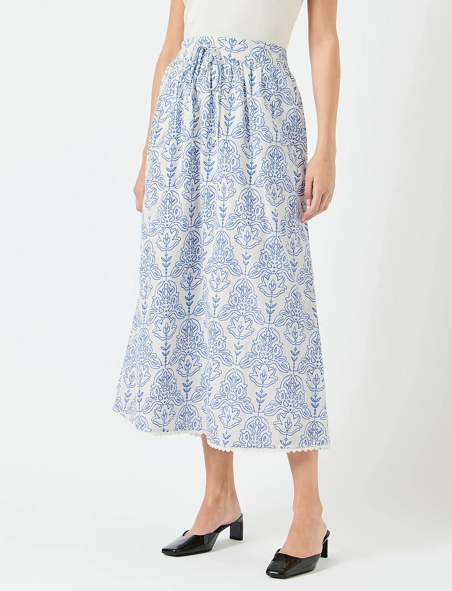 YAS - YASCINNI HW ANKLE SKIRT S. - midi nederdele - star white - 0