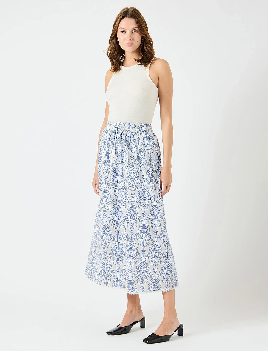 YAS - YASCINNI HW ANKLE SKIRT S. - midi nederdele - star white - 4