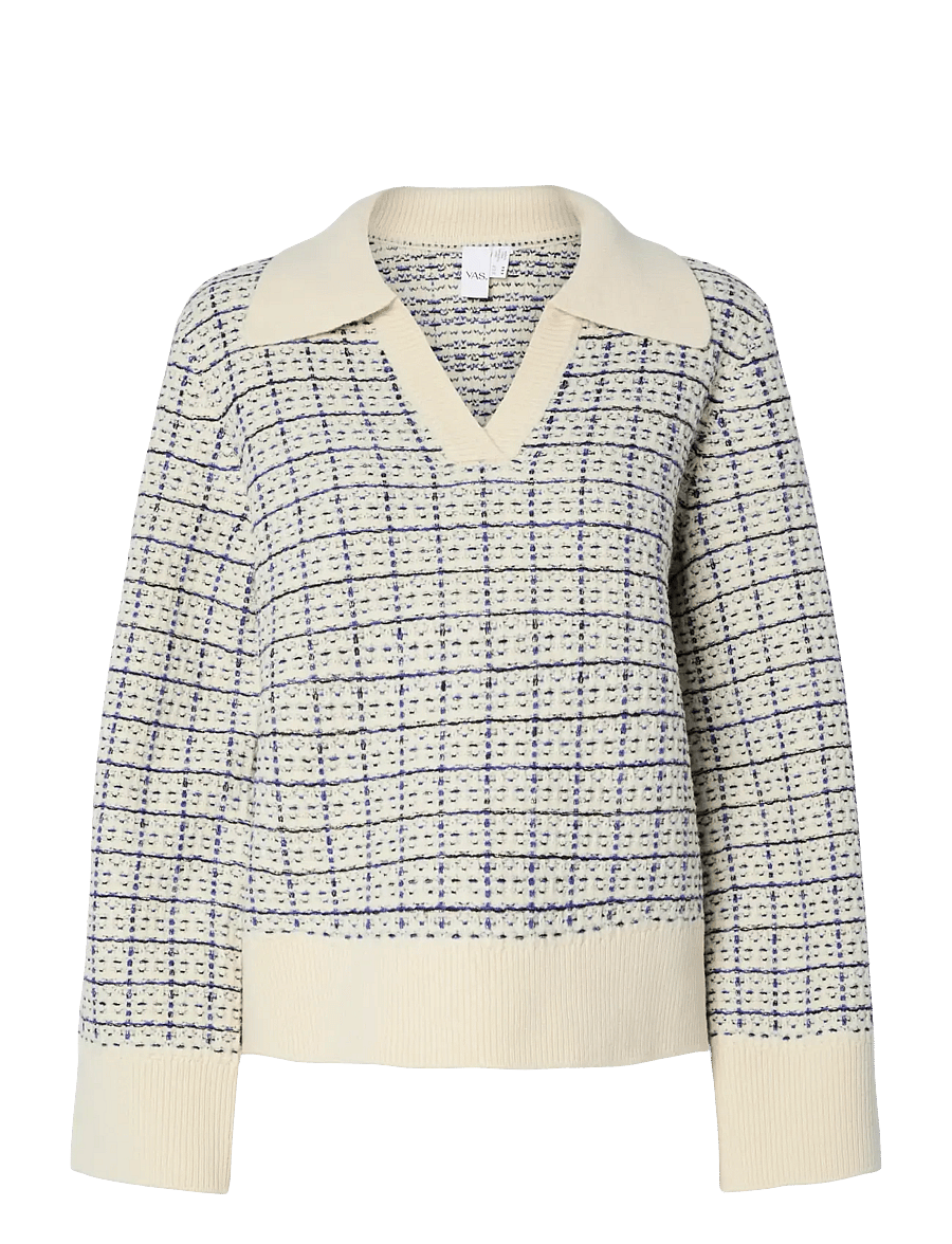 YAS - YASLIVIA LS V-NECK KNIT PULLOVER NOOS - pullover - birch - 1