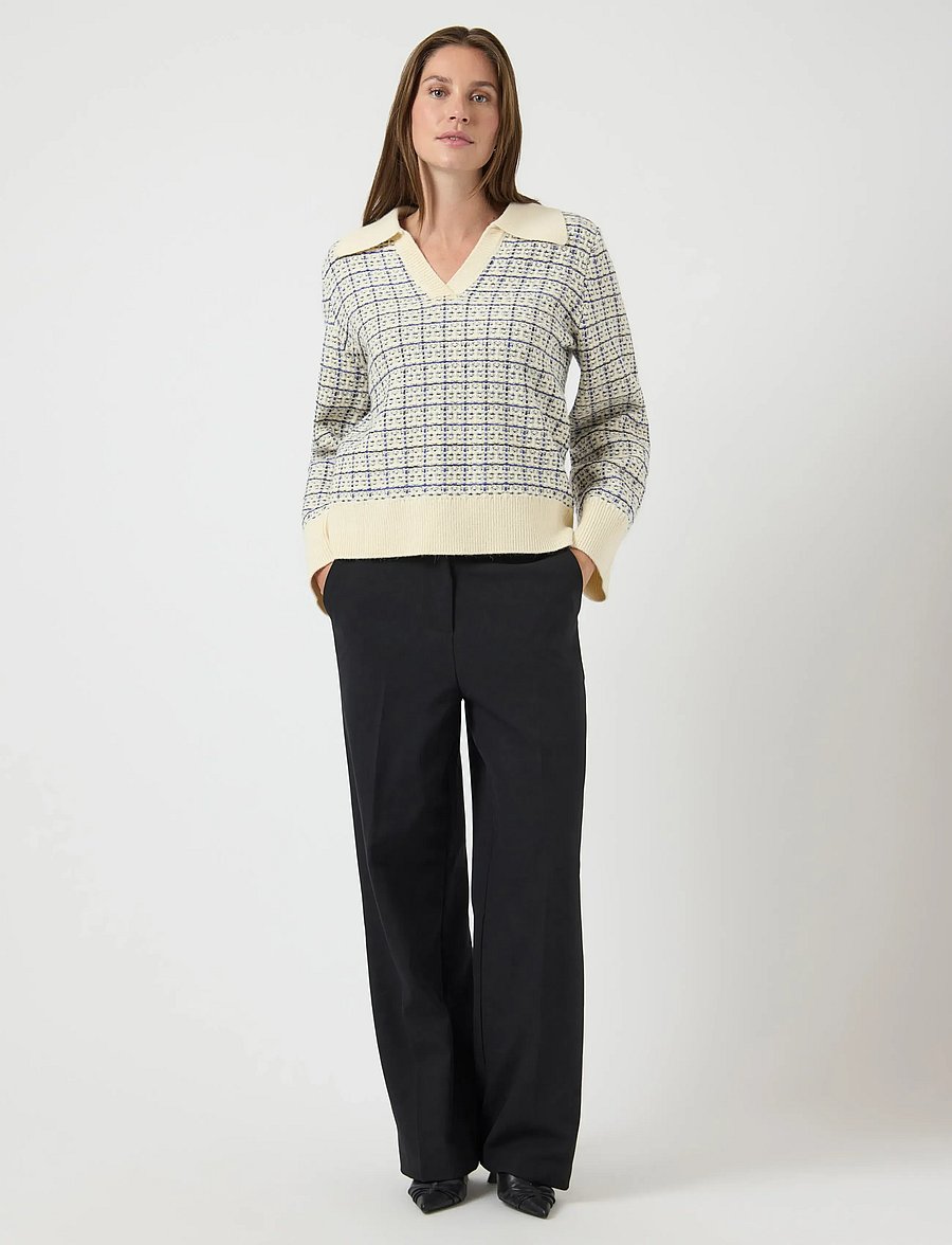 YAS - YASLIVIA LS V-NECK KNIT PULLOVER NOOS - pullover - birch - 5