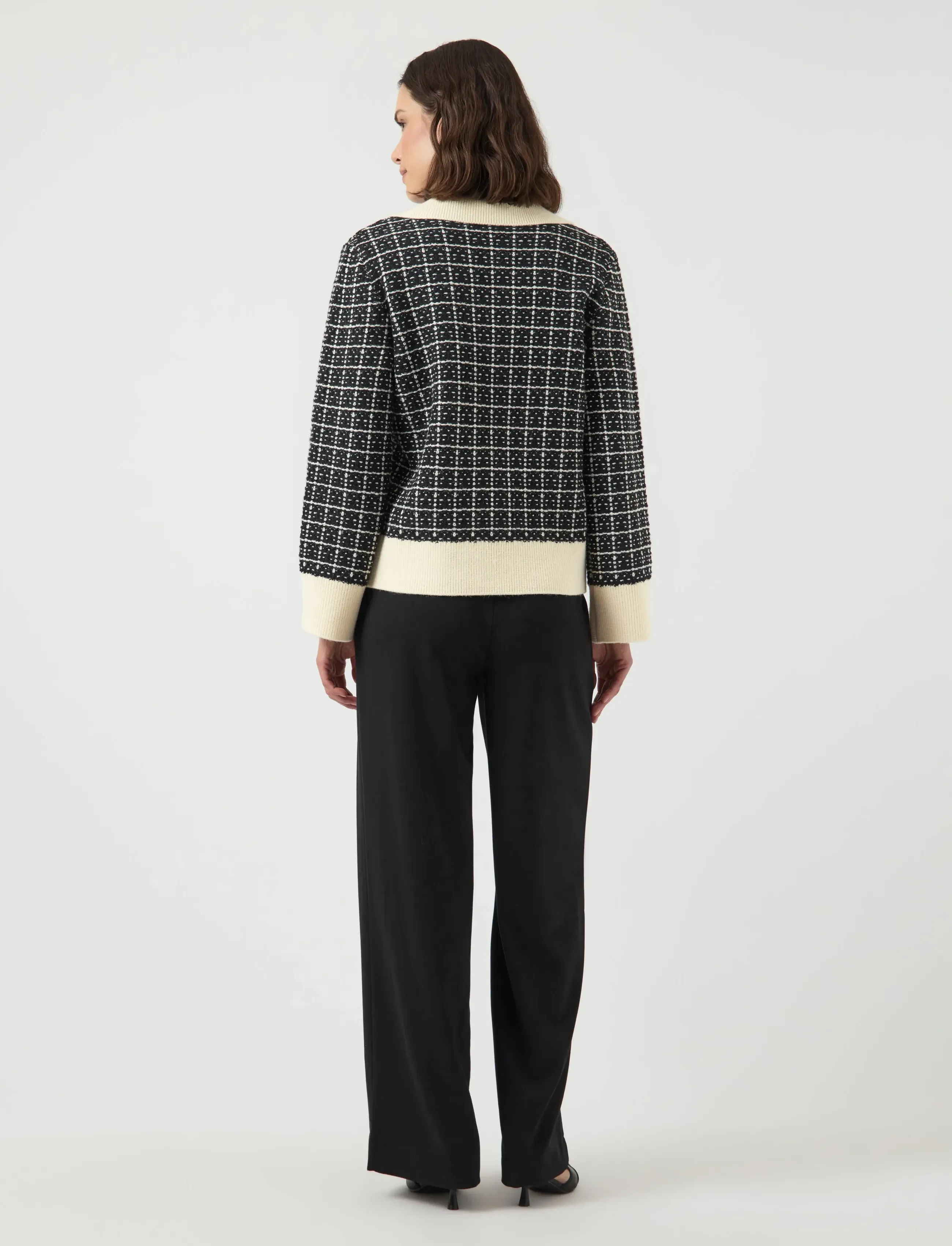 YAS - YASLIVIA LS V-NECK KNIT PULLOVER NOOS - jumpers - black - 3