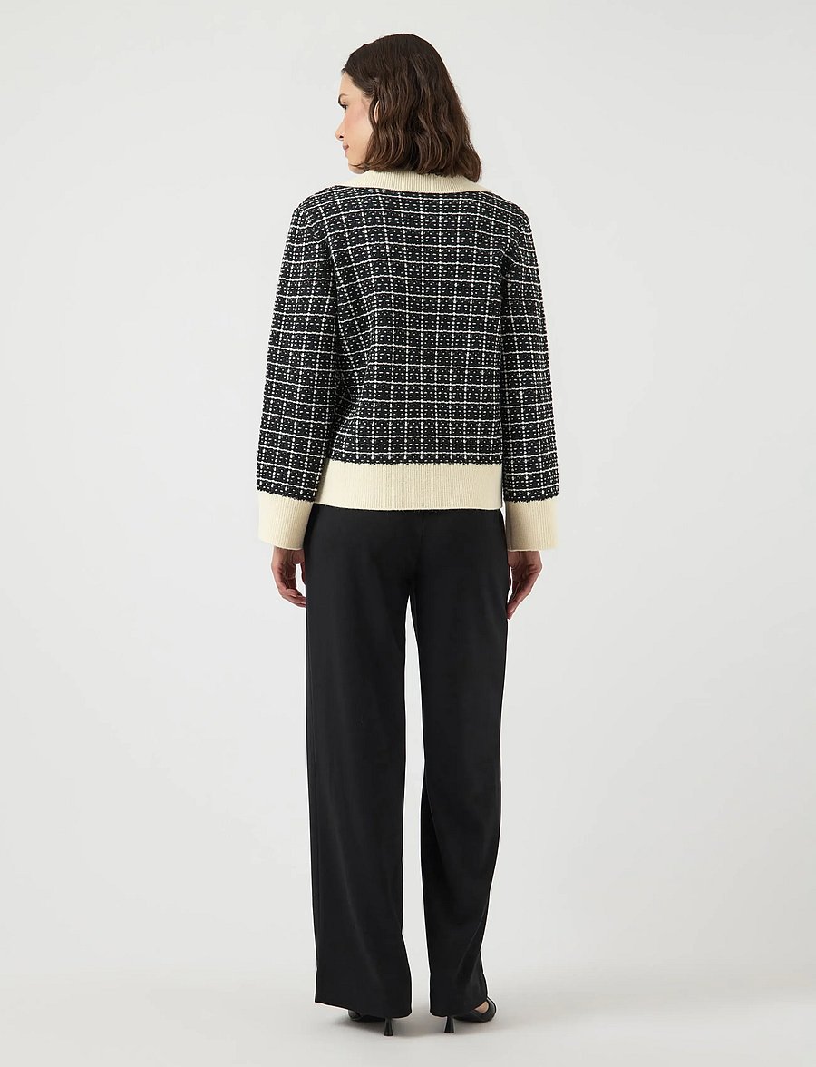 YAS - YASLIVIA LS V-NECK KNIT PULLOVER NOOS - pullover - black - 3