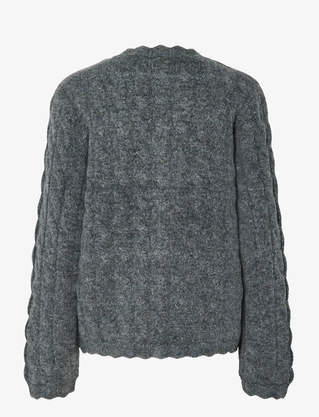 YAS - YASBUBERA LS KNIT CARDIGAN S. NOOS - cardigans - dark grey melange - 2