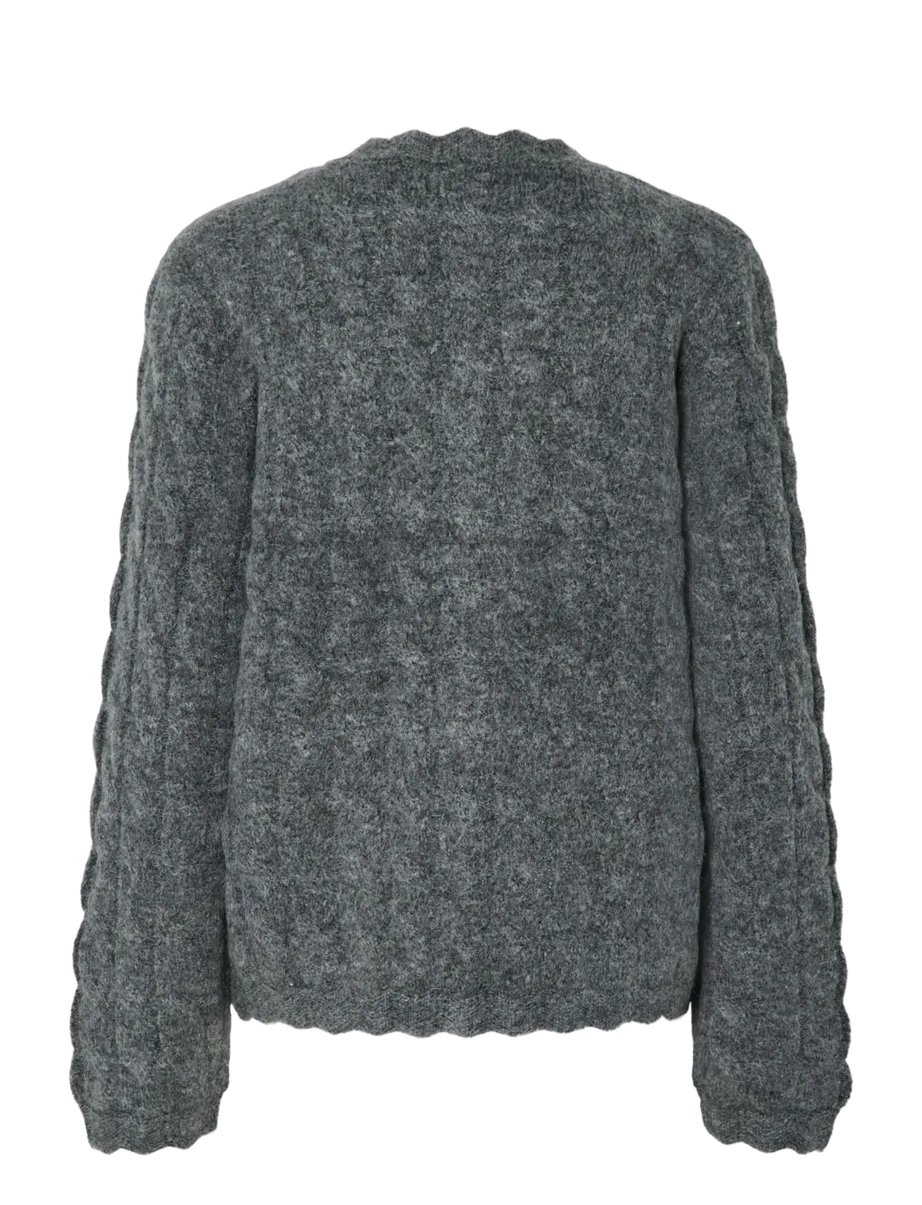 YAS - YASBUBERA LS KNIT CARDIGAN S. NOOS - cardigans - dark grey melange - 2