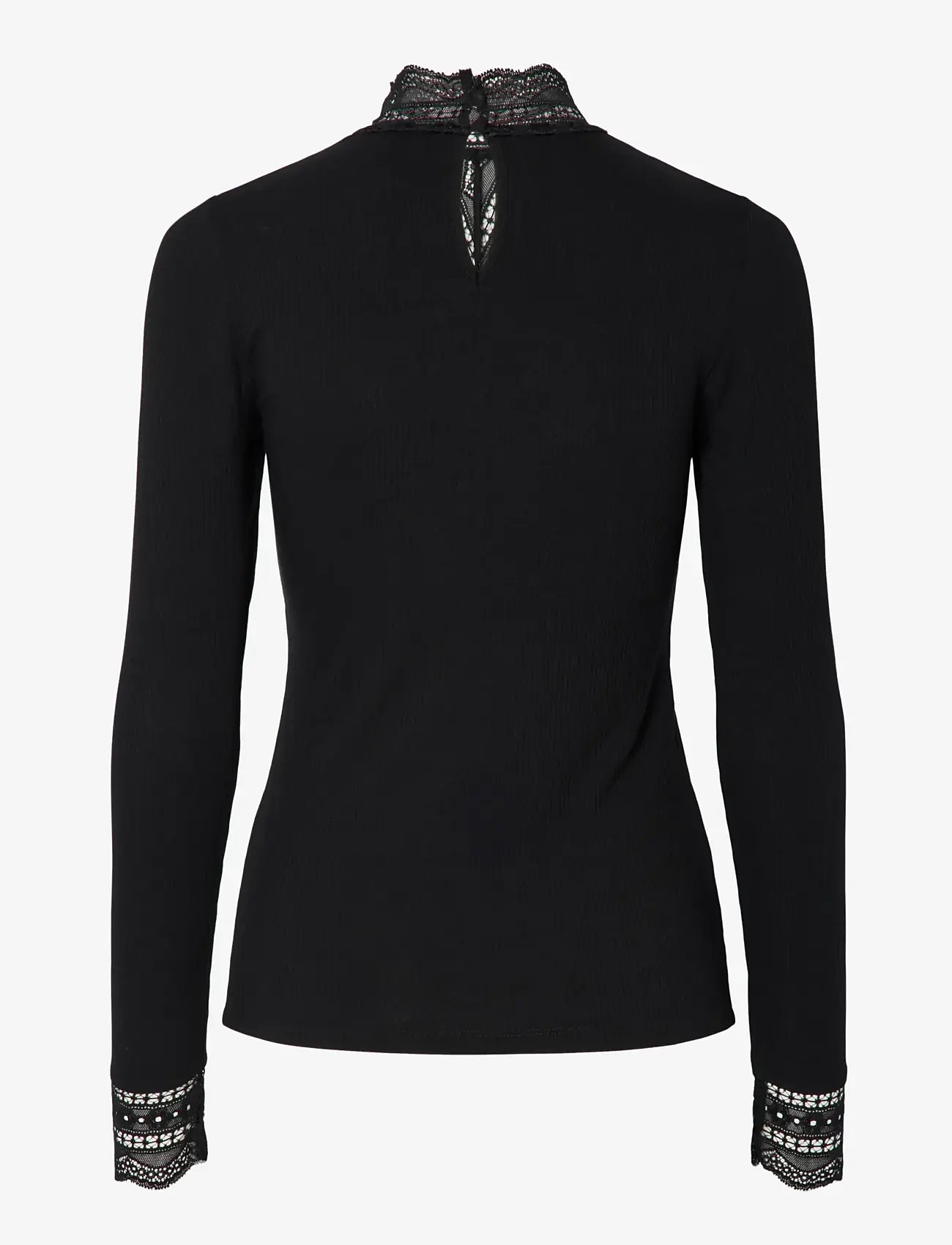 YAS - YASELLINA LS HIGH NECK TOP S. NOOS - långärmade blusar - black - 2