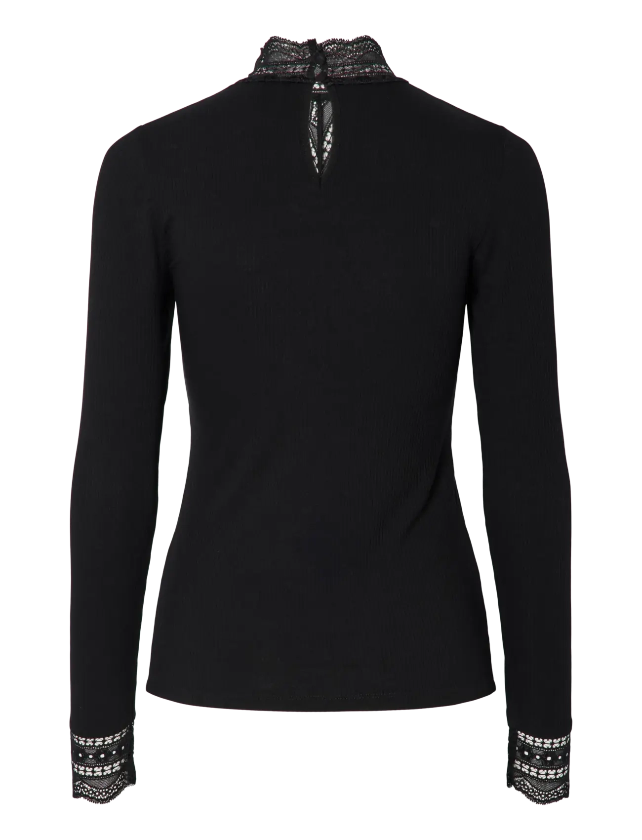 YAS - YASELLINA LS HIGH NECK TOP S. NOOS - long sleeved blouses - black - 2