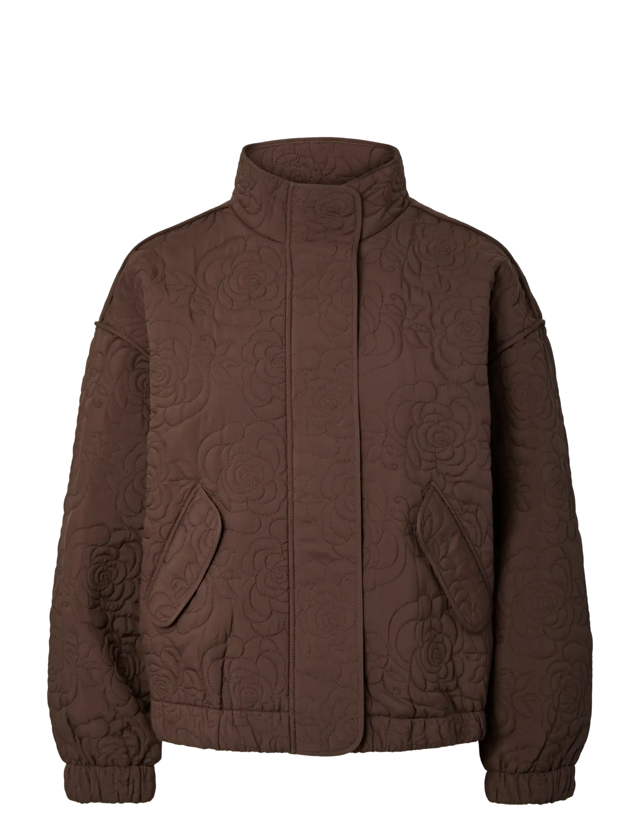 YAS - YASFIPURA LS QUILTED JACKET S. NOOS - frühlingsjacken - chocolate brown - 1